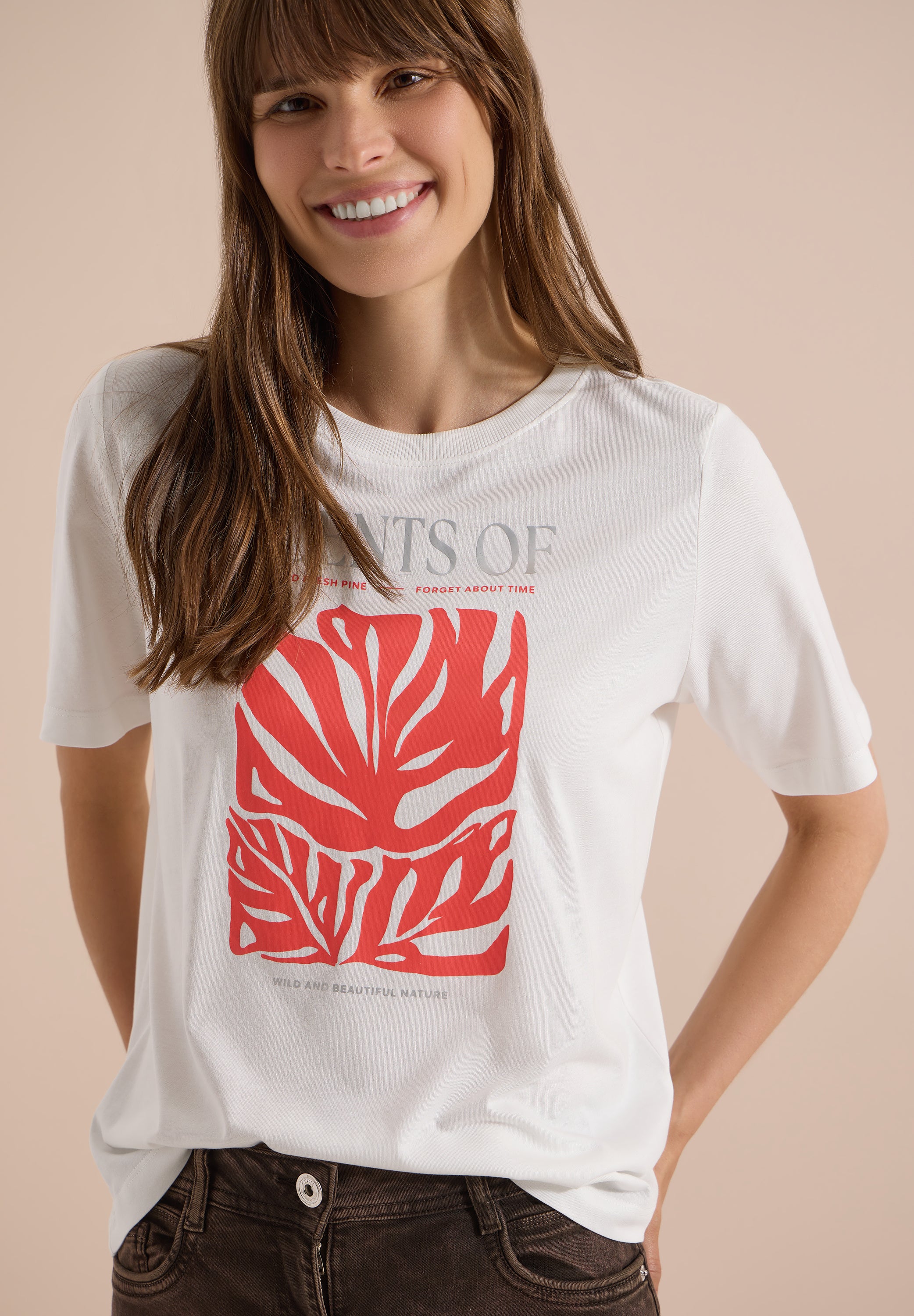 Cecil Damen T-Shirts Vanilla W