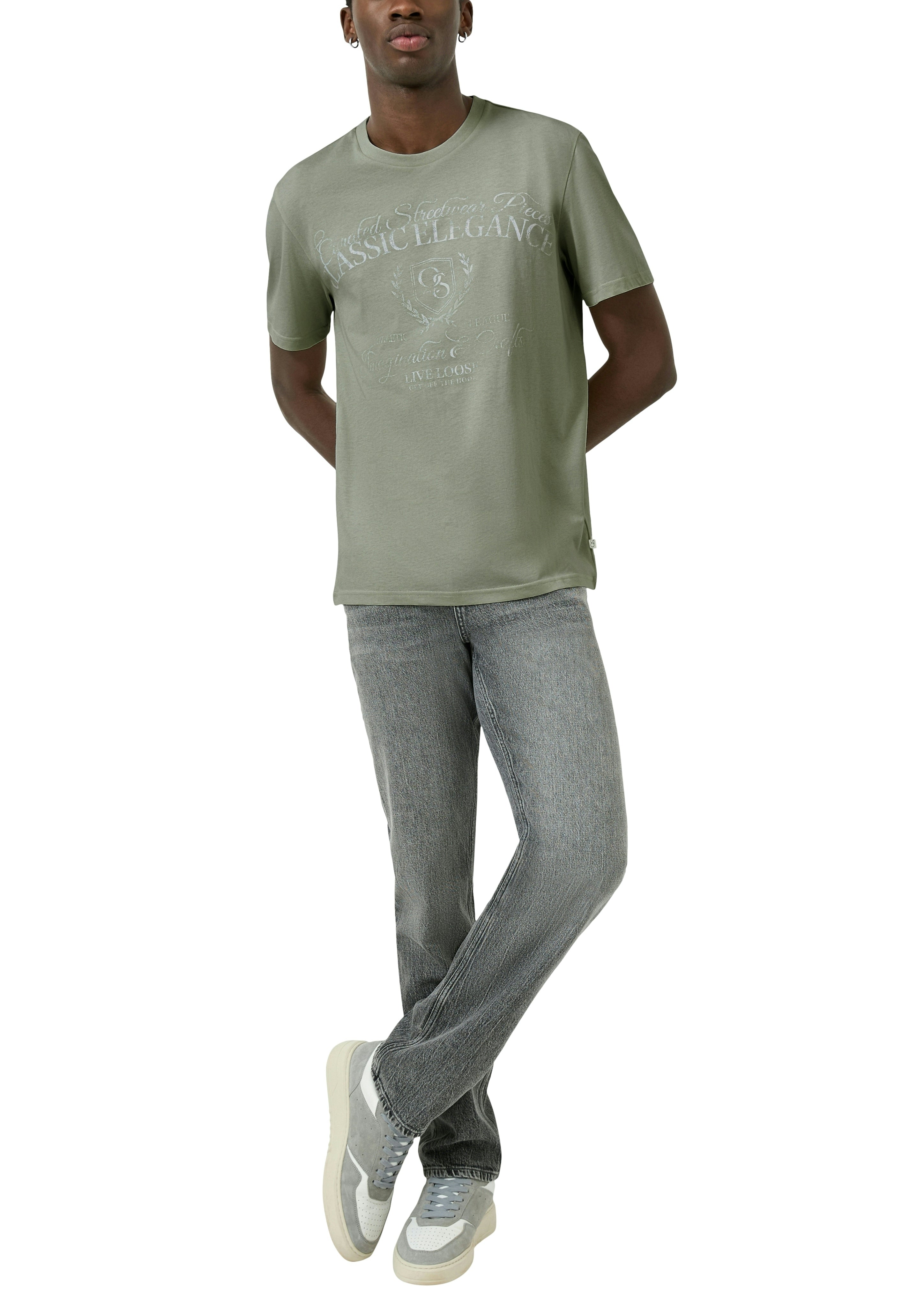QS by S.Oliver Herren T-Shirts kurz Blue Green
