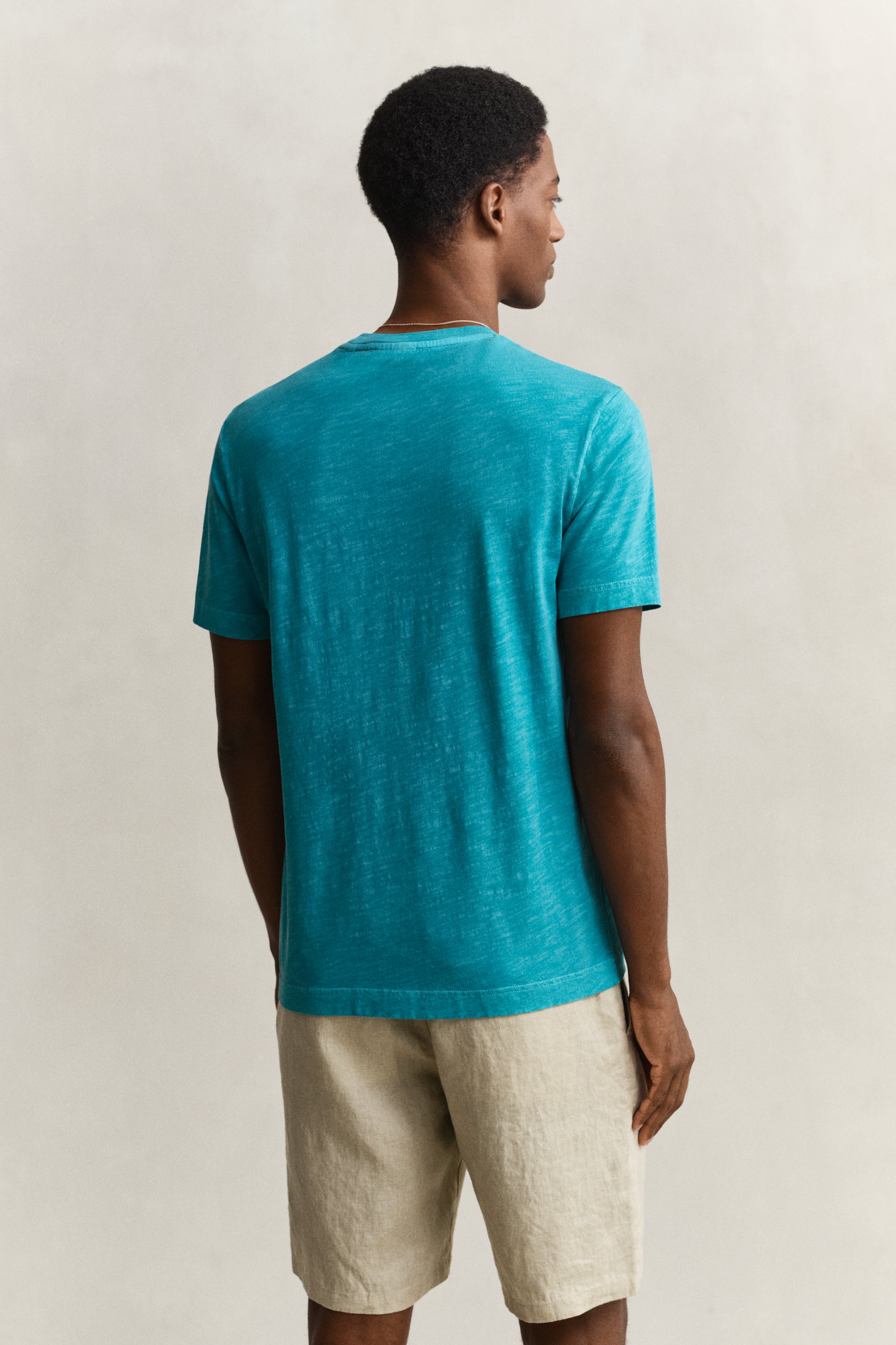 Gant Herren T-Shirts kurz Aqua Blue