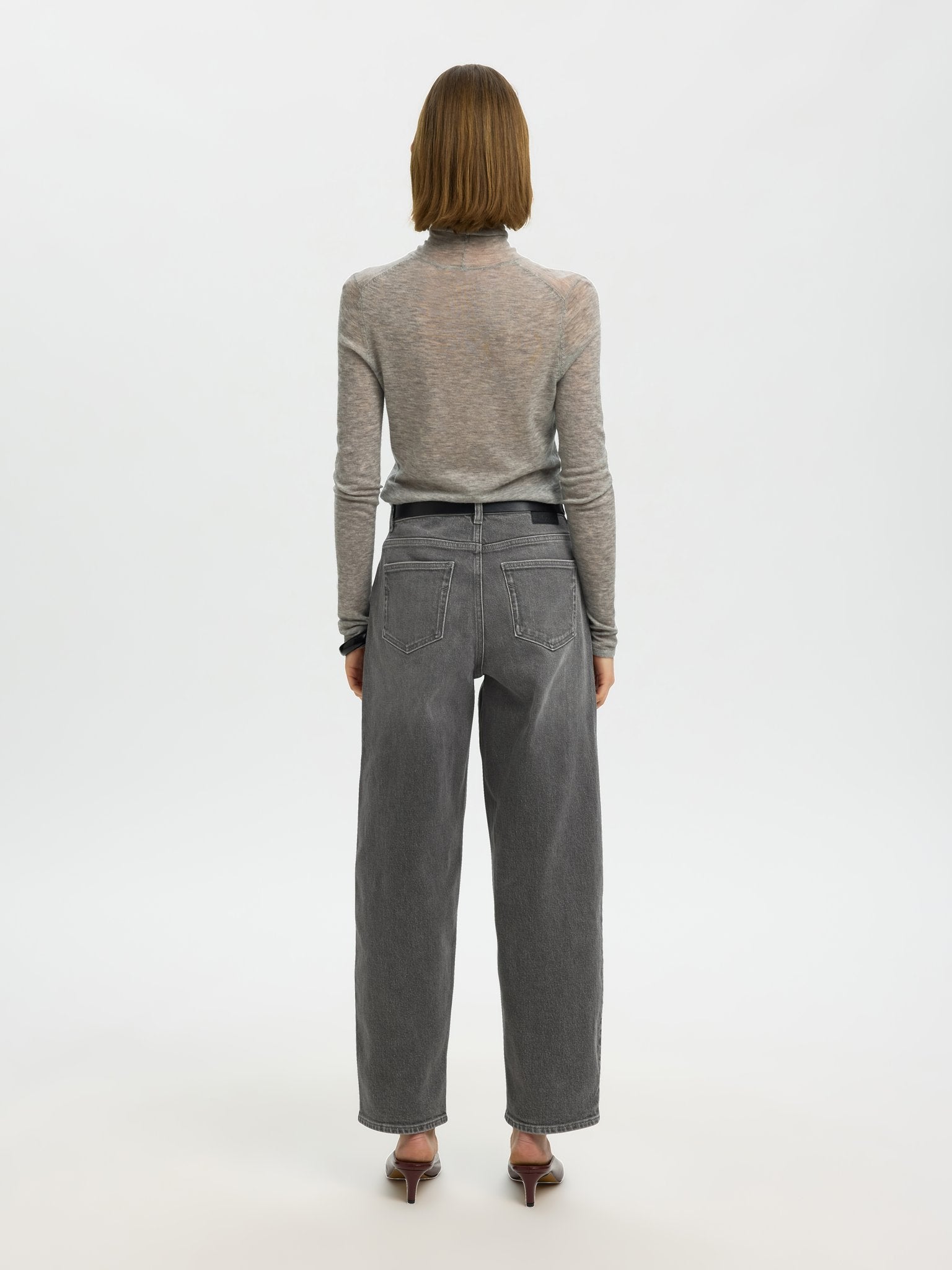 Selected Femme Damen Jeans Medium Grey Den