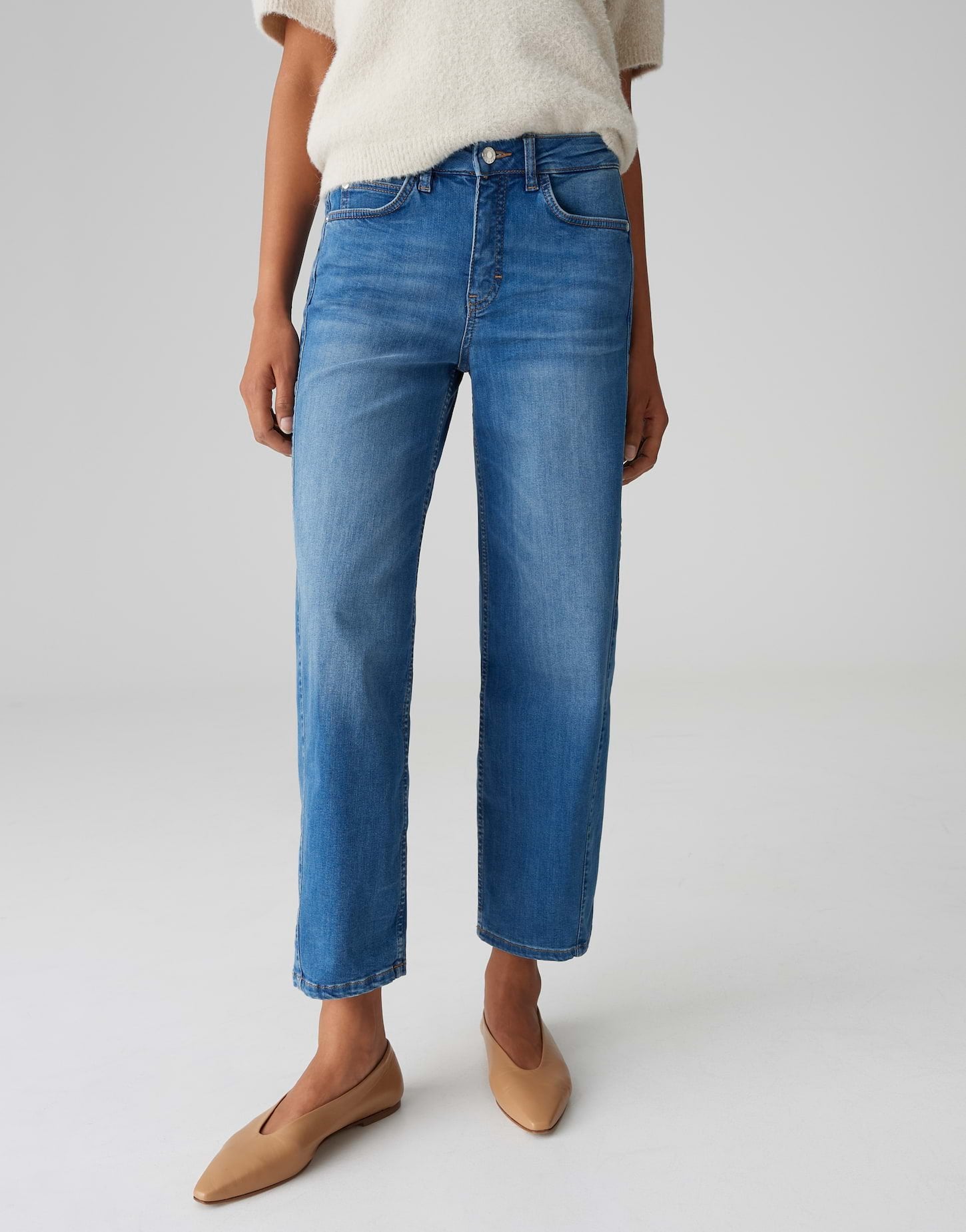 Opus Pants Damen Jeans Mid Brill