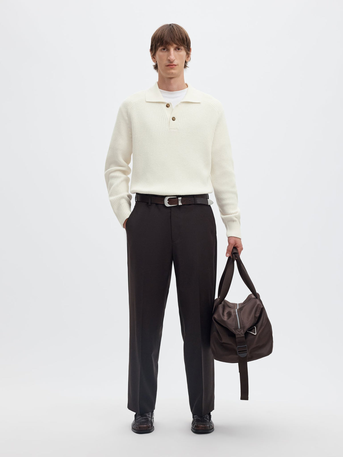 Selected homme Herren Pullover  Egret