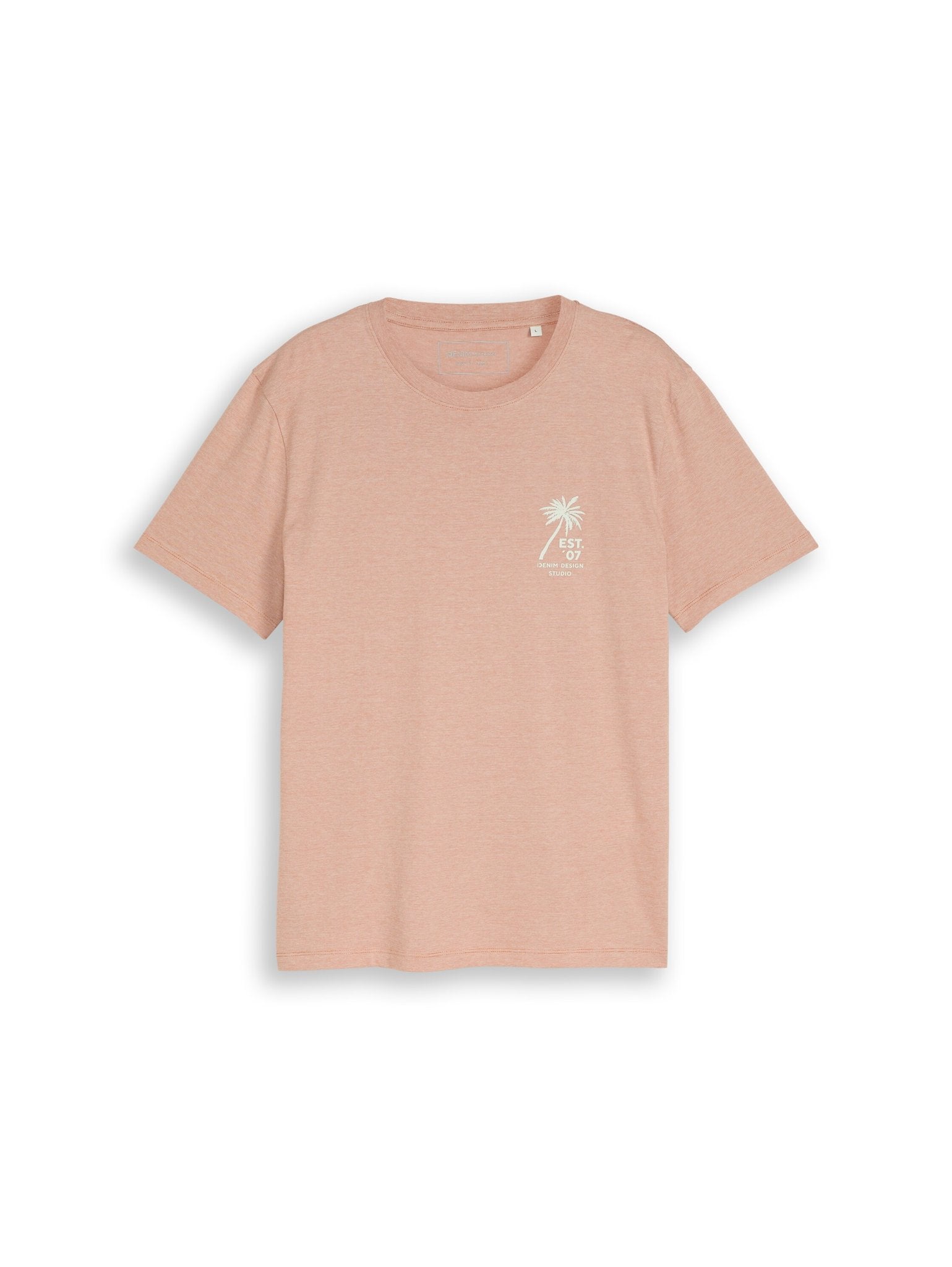 Tom Tailor denim Herren T-Shirts kurz Faded Copper Or