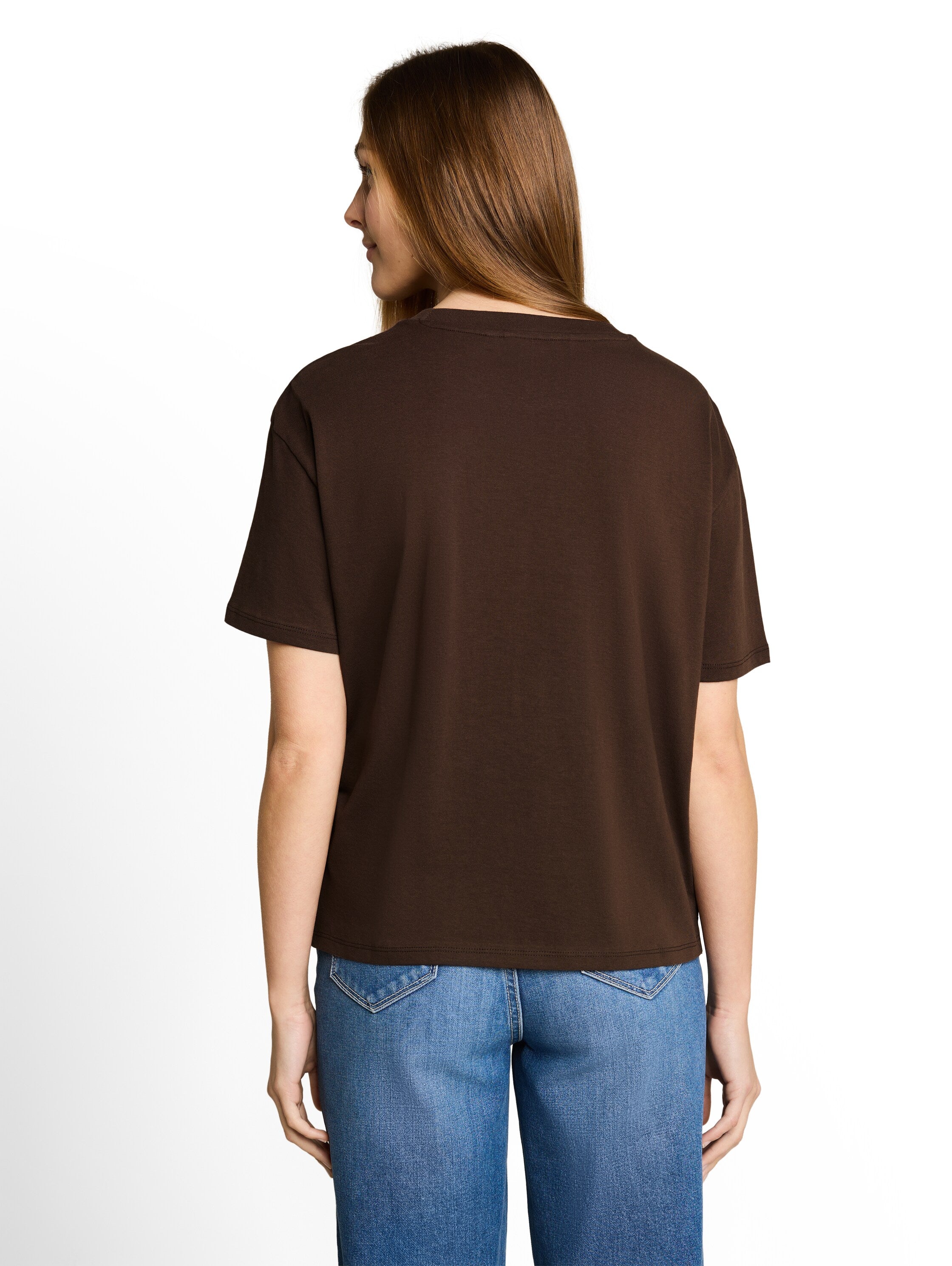 Tom Tailor denim Damen T-Shirts Cool Dark Brown