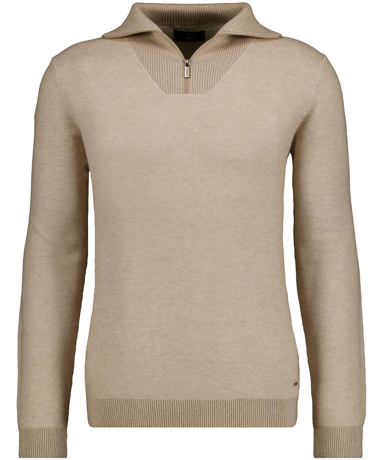 Ragman Herren Pullover  Beige Mel