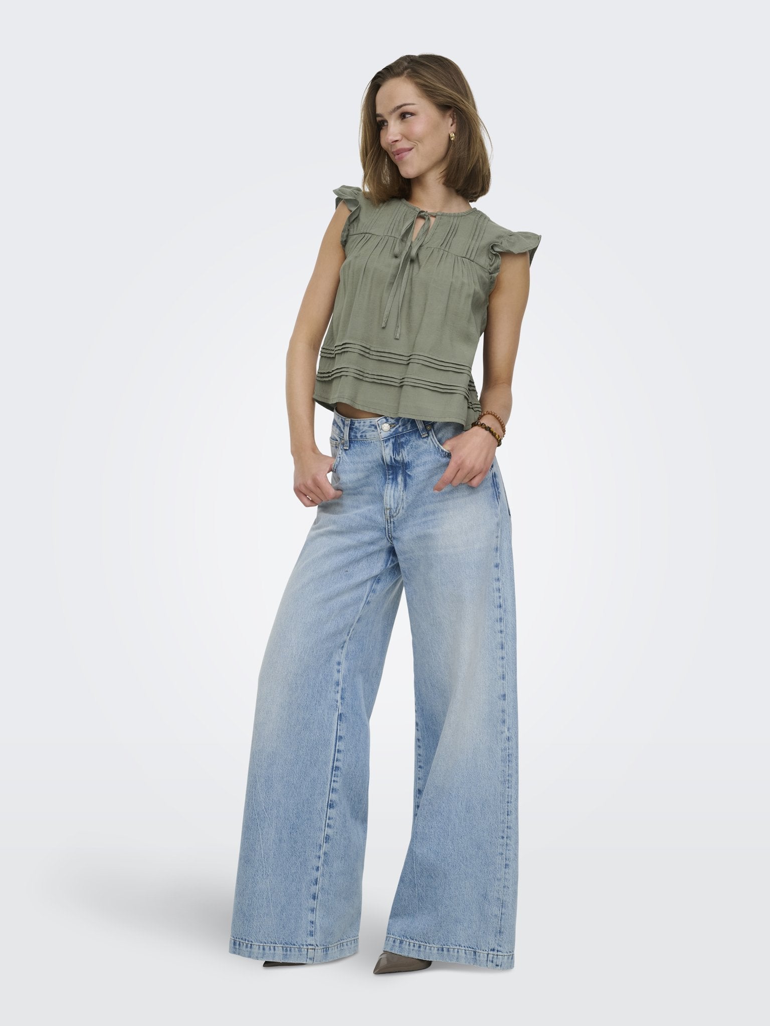 only Damen Tops Smokey Olive