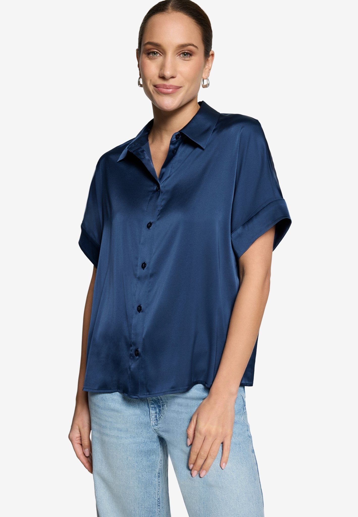 Zero Damen Blusen kurz Sargasso Sea