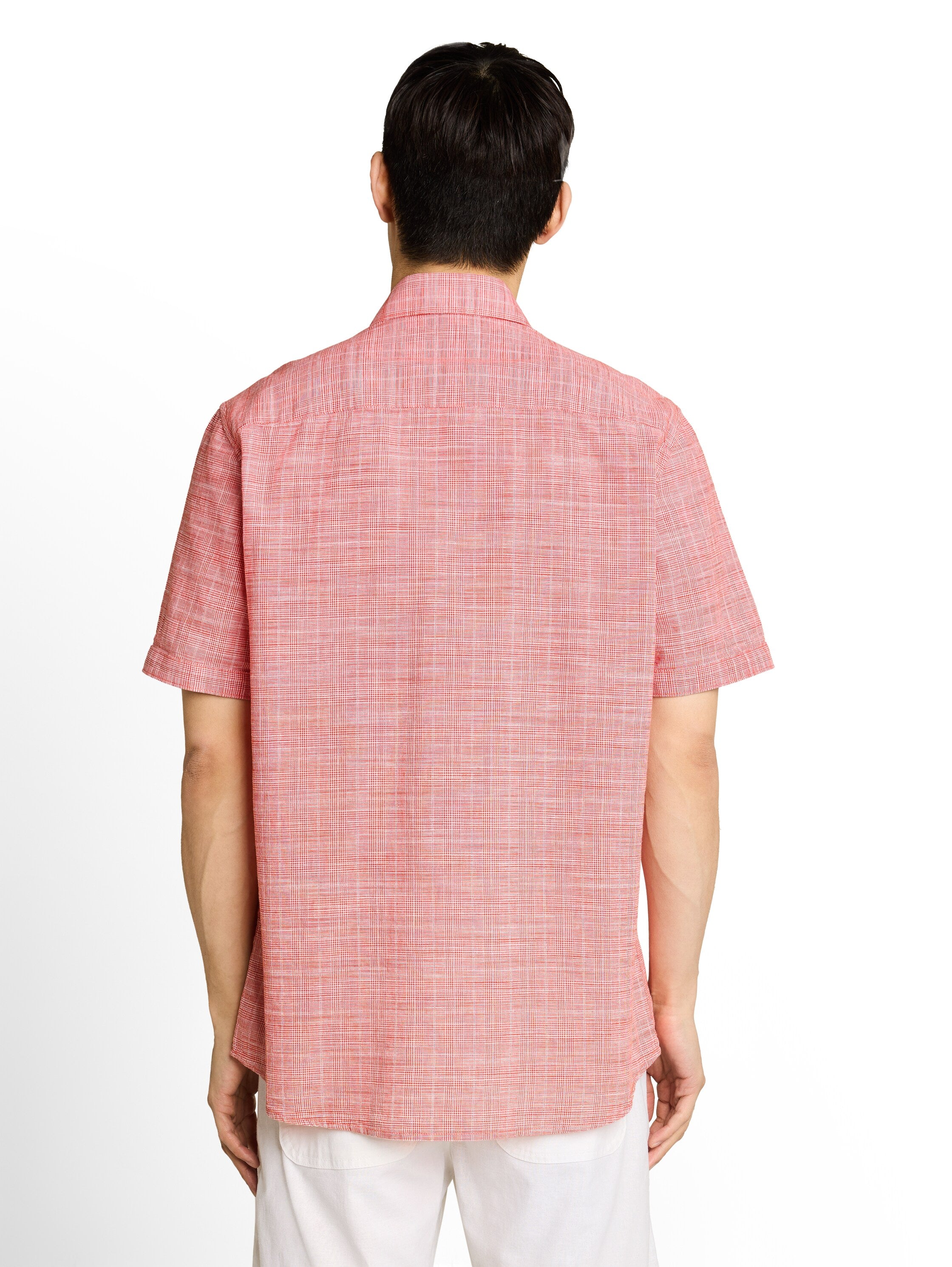 Tom Tailor Herren Hemden kurz Orange Red Chec