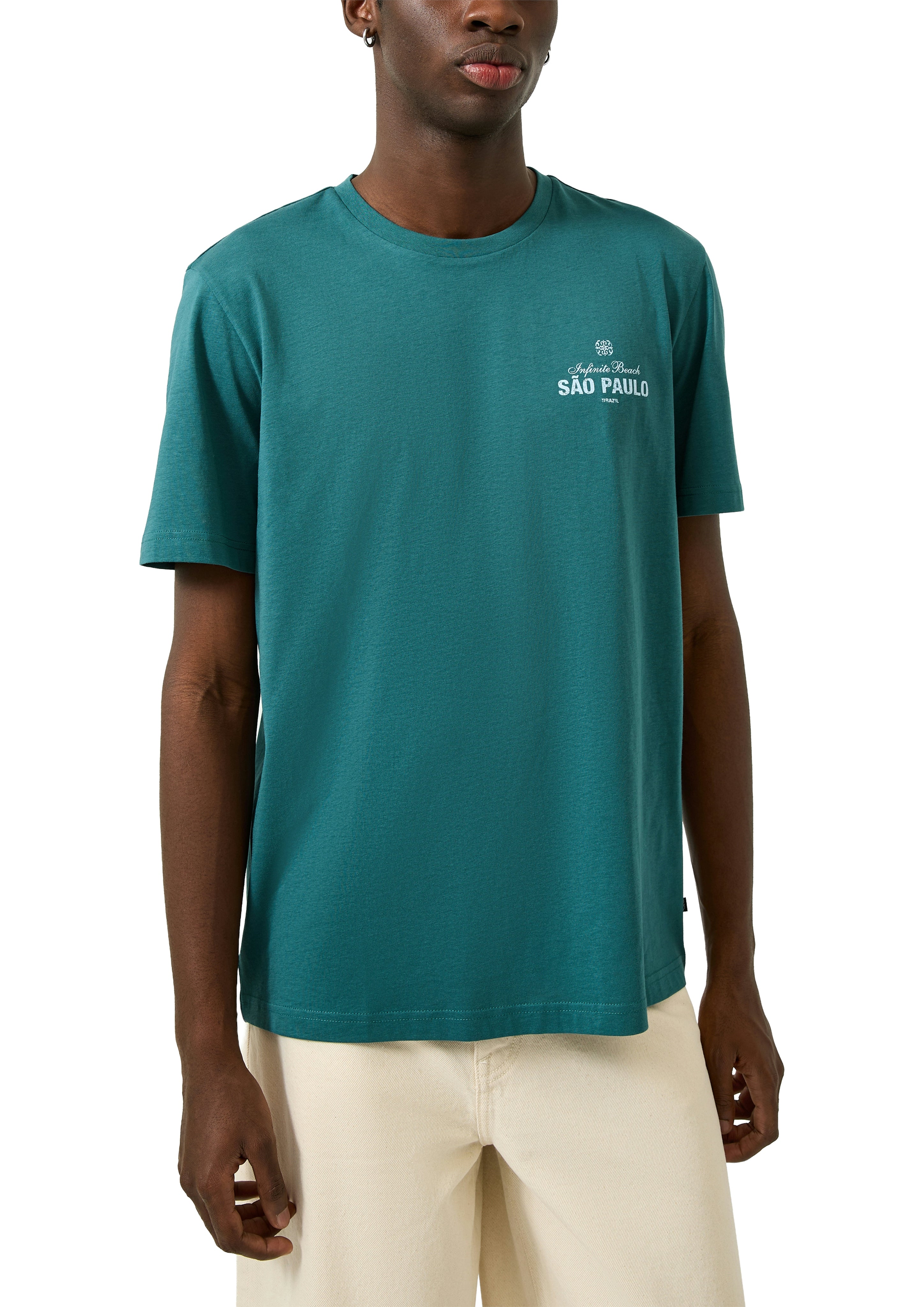 QS by S.Oliver Herren T-Shirts kurz Blue Green
