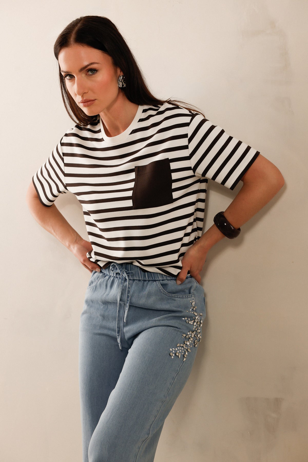 Monari Damen T-Shirts Coffee Ring