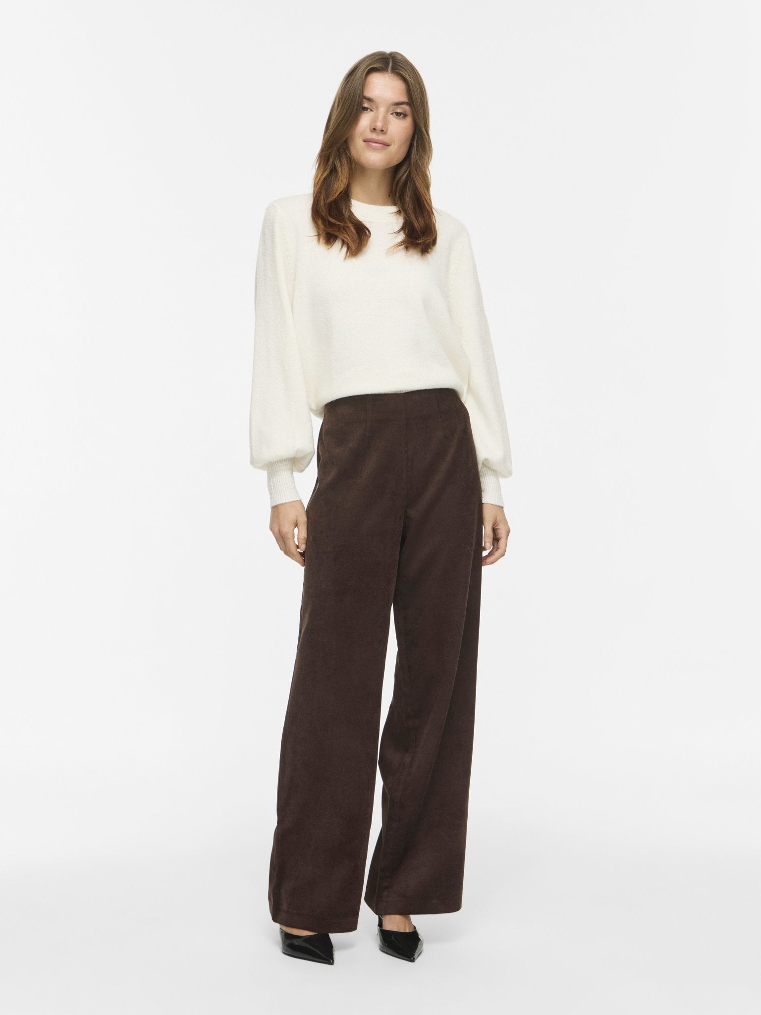 Vila Damen Hosen Coffee Bean