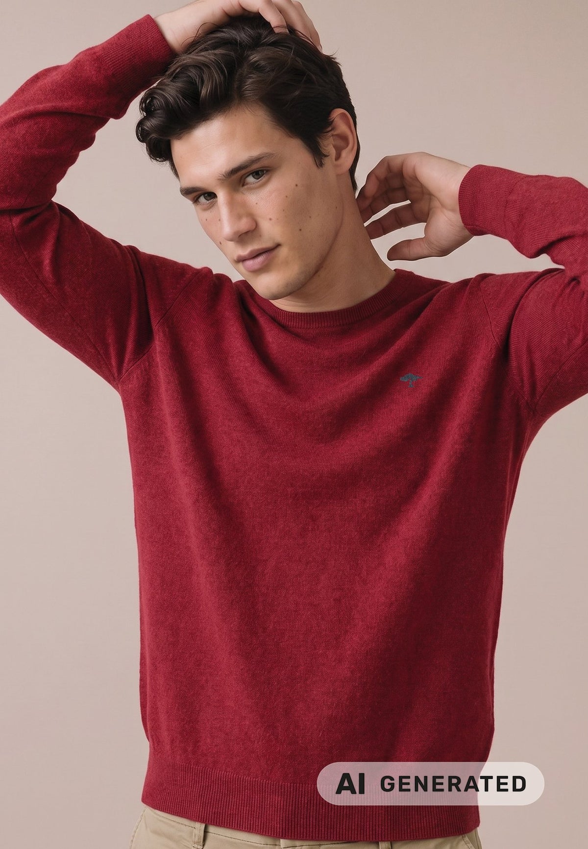 Fynch-Hatton Herren Pullover Brick