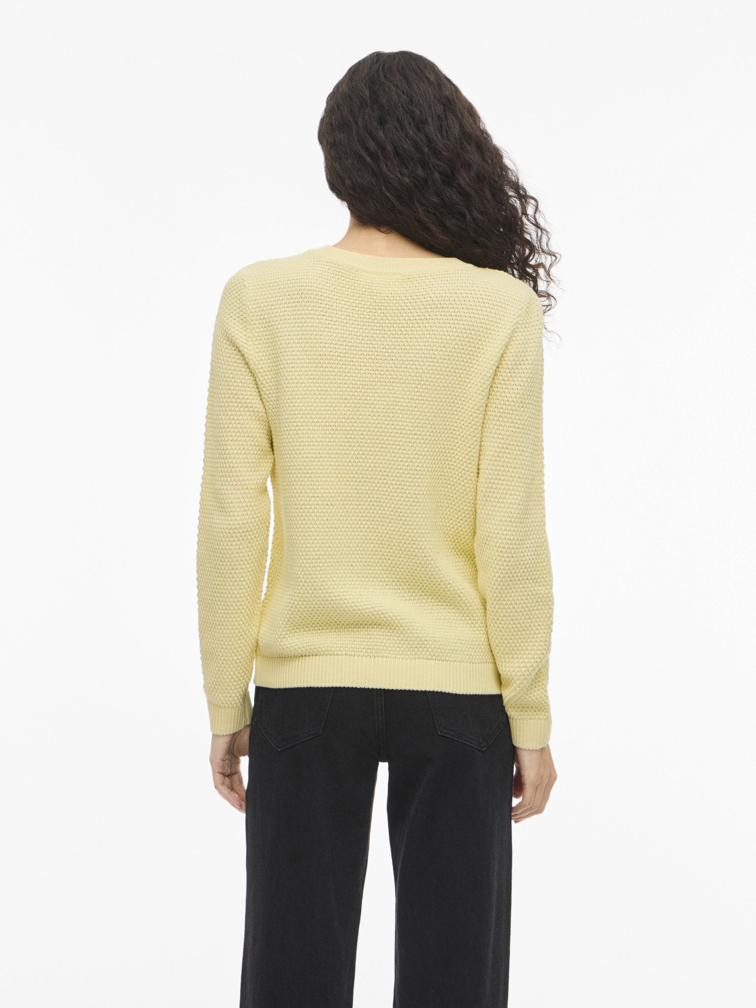 Vila Damen Pullover Pastel Yellow