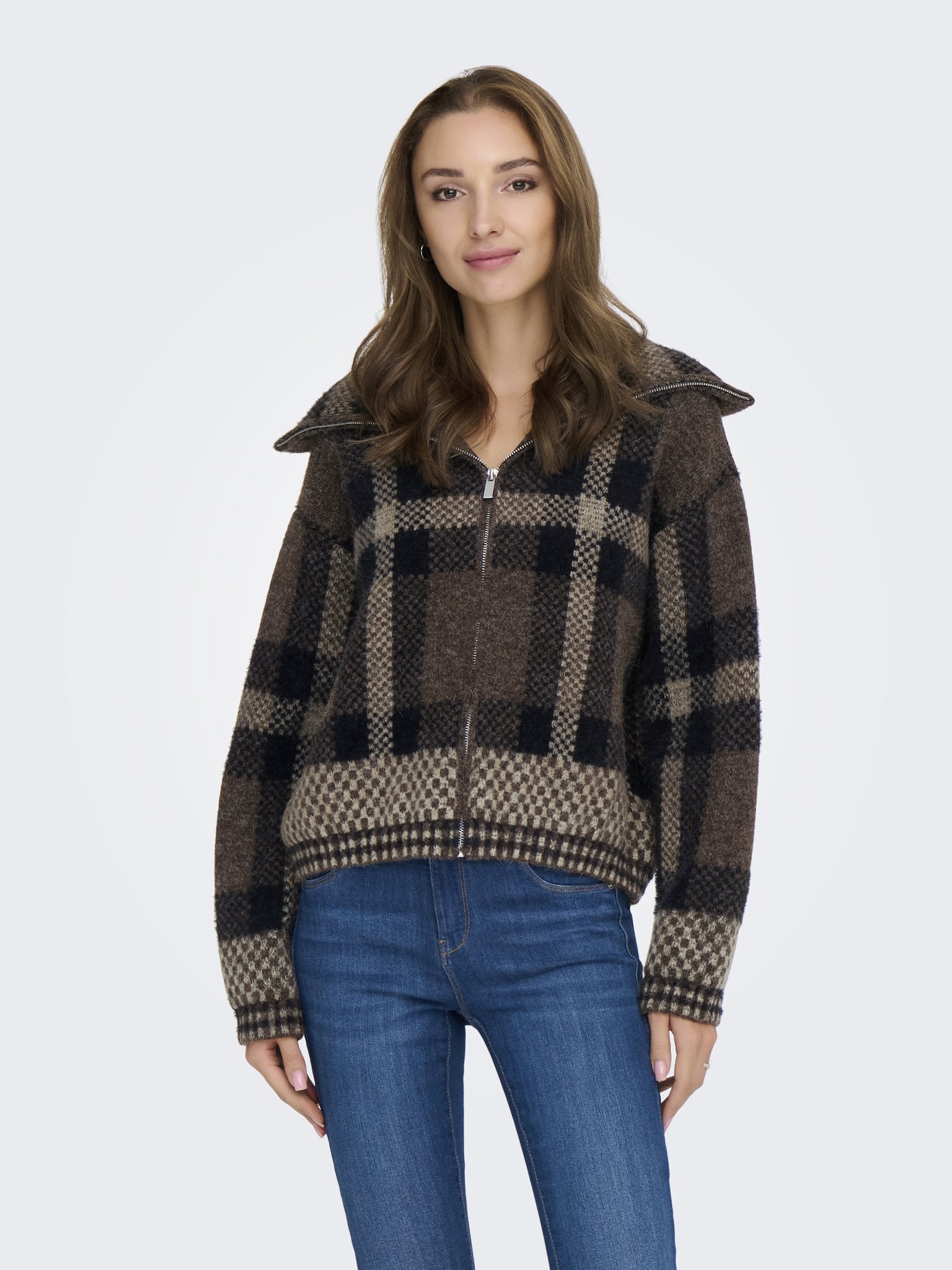 only Damen Strickjacken Black/Chocolate