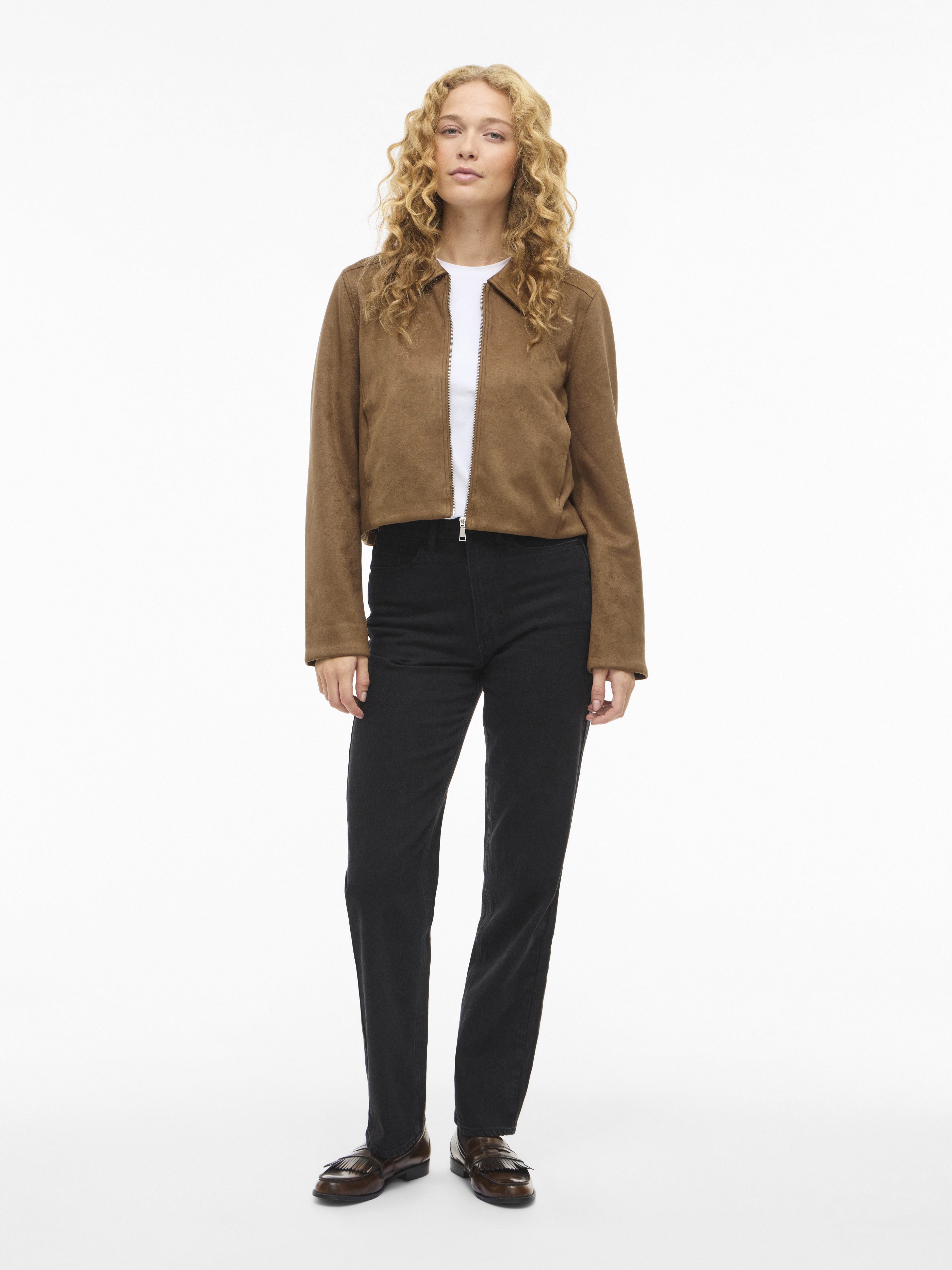 Vila Damen Jacken Toasted Coconut