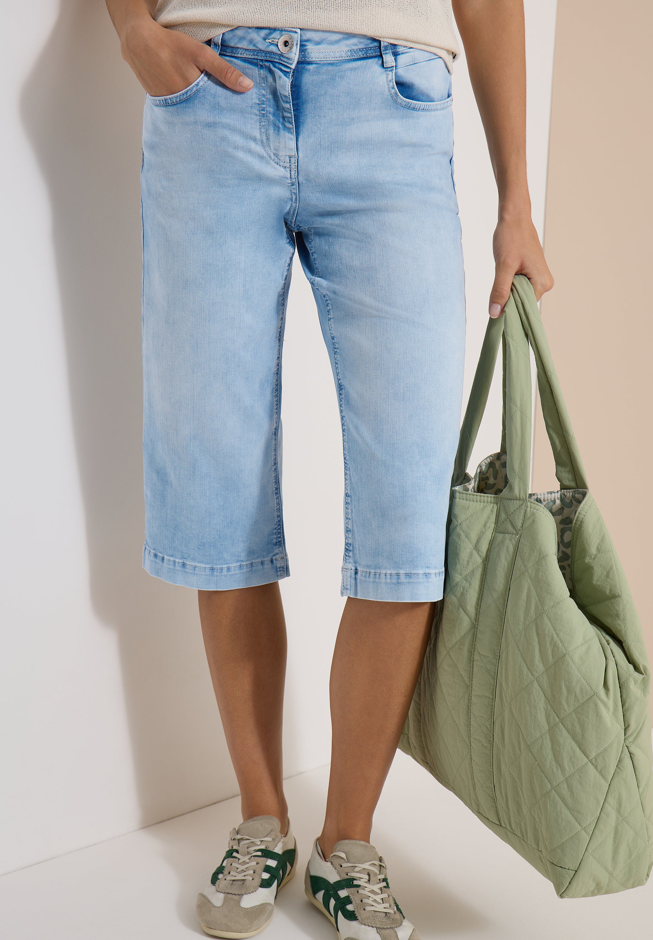 Cecil Damen Hosen Light Blu