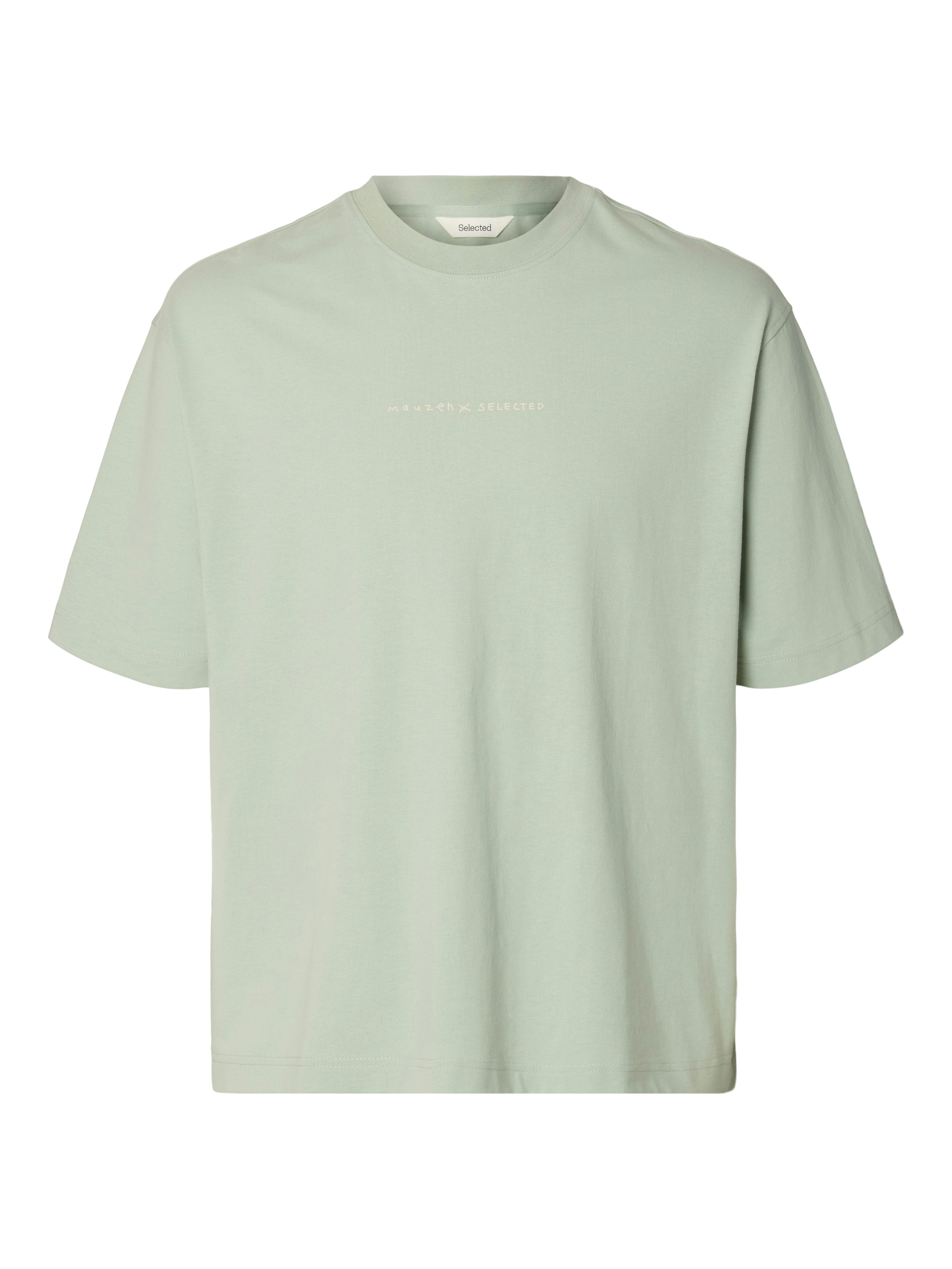 Selected homme Herren T-Shirts kurz  Aqua Gra