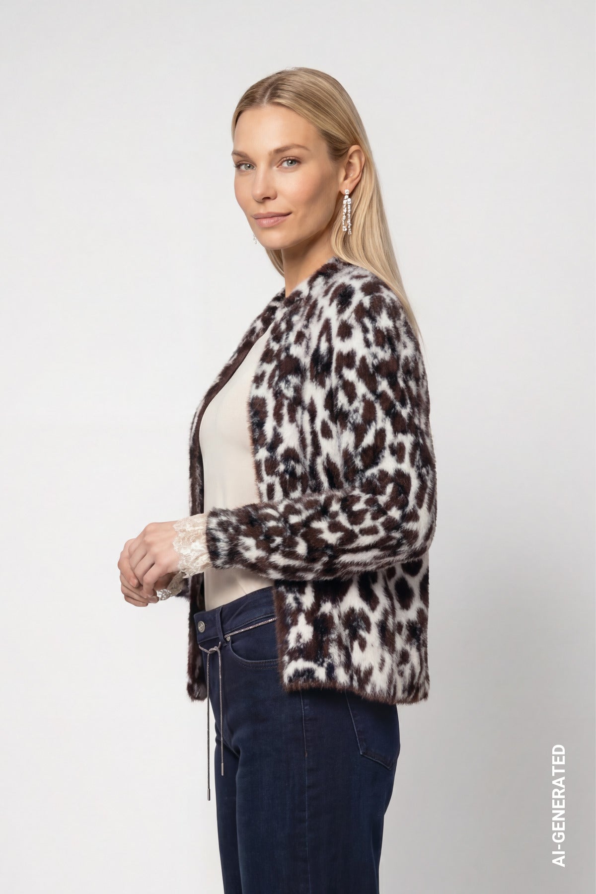 Monari Damen Strickjacken  Black Coffe