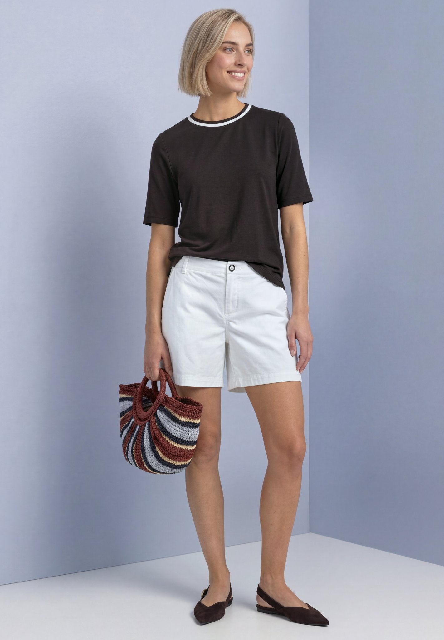 Street One Damen T-Shirts  Black Cof