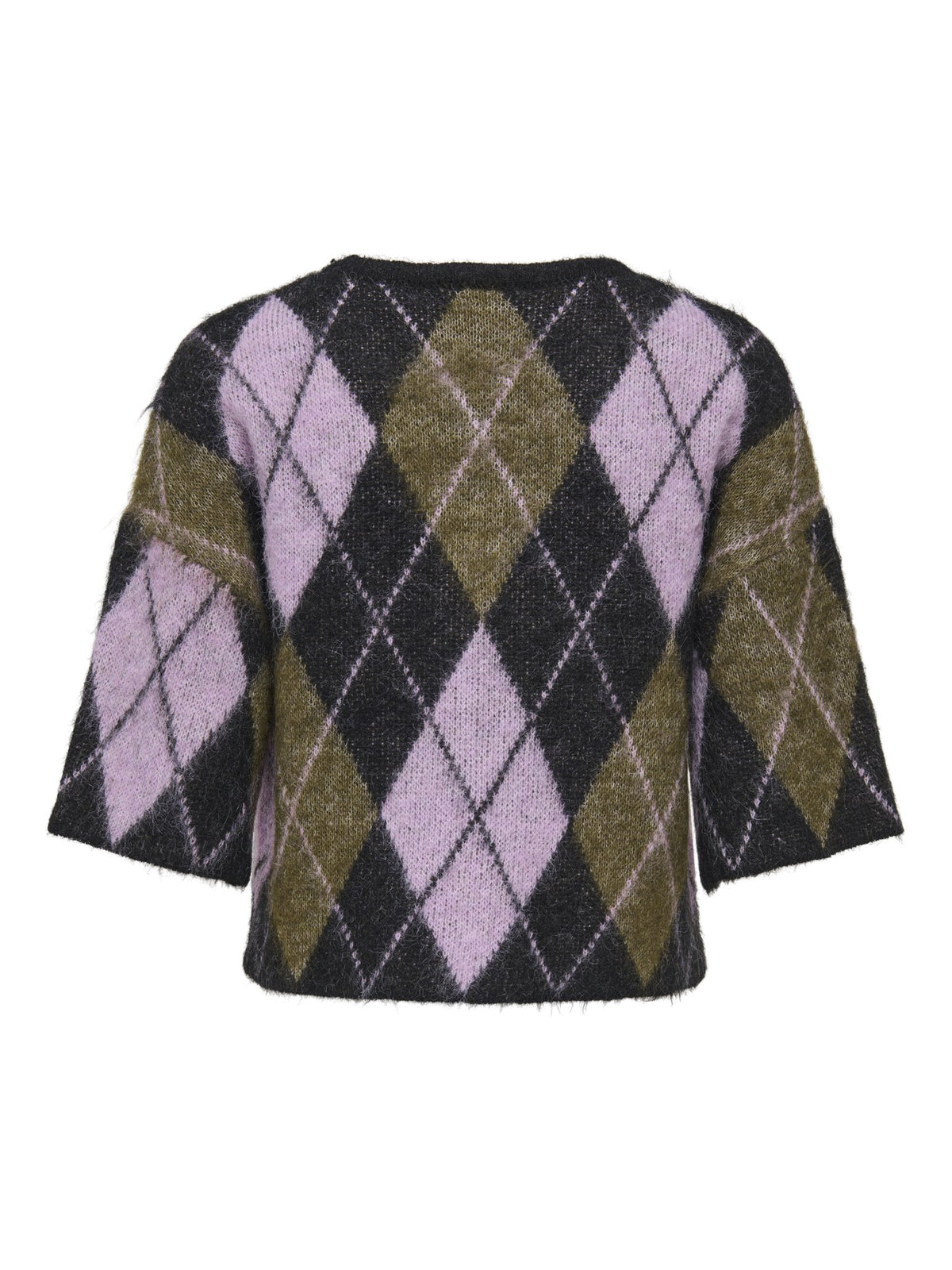 Only Damen Pullover Black/Argyle/Be