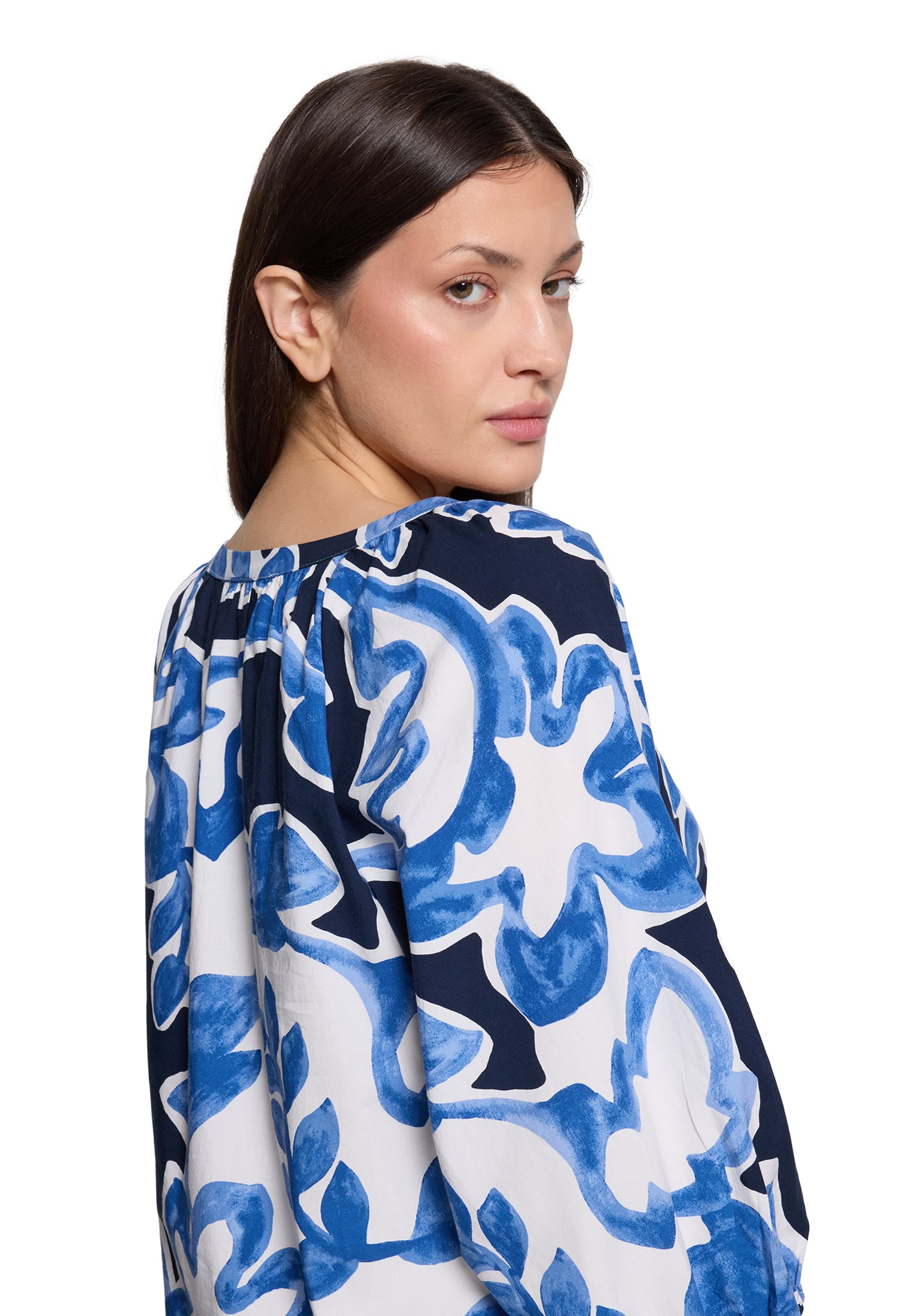 Betty & Co Damen Blusen Cream/Dark Blue