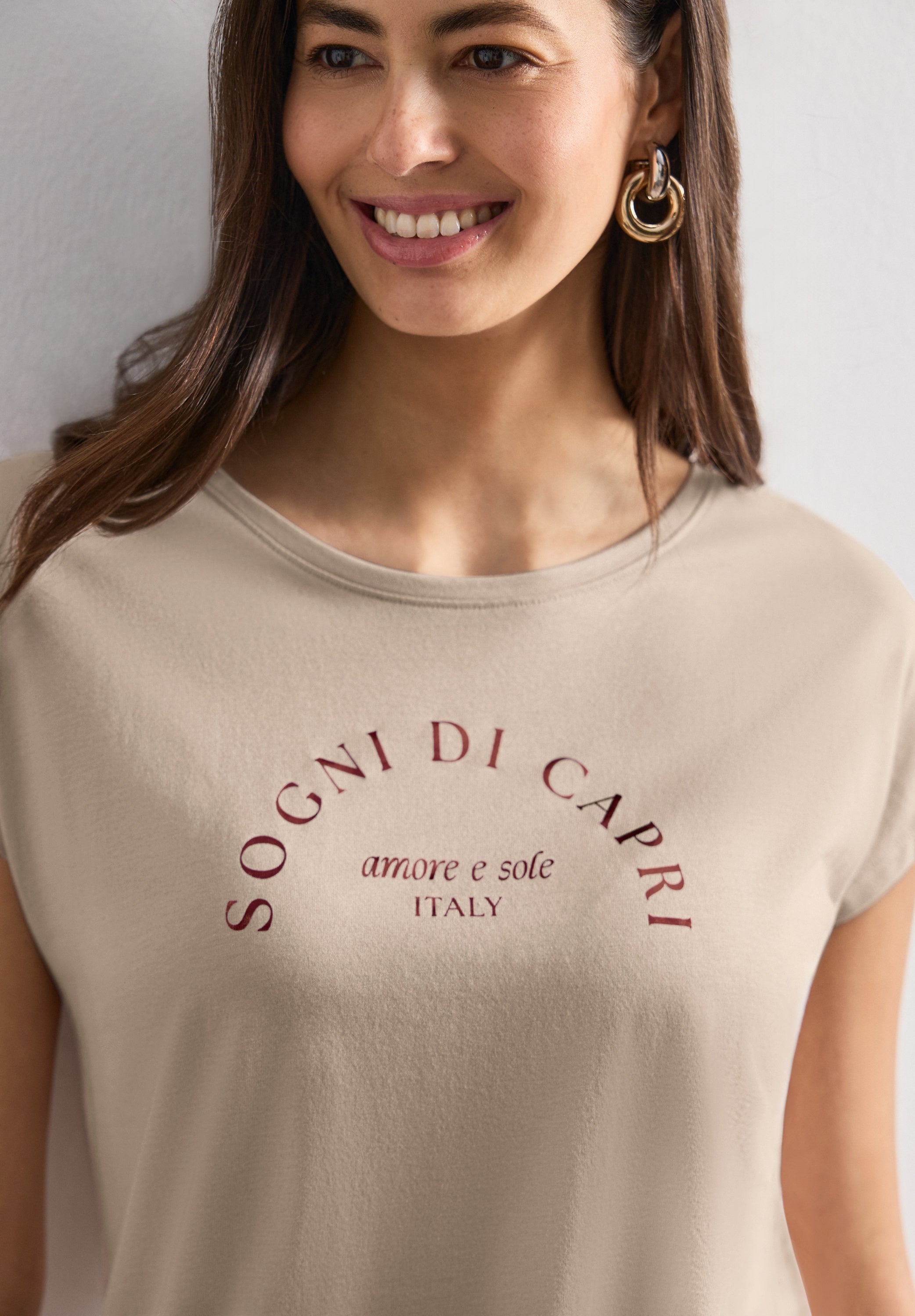 Street One Damen T-Shirts  Clay Sand
