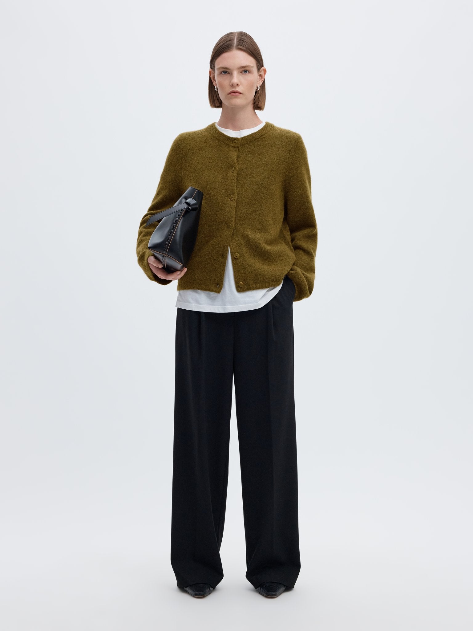 Selected Femme Damen Strickjacken Fir Green/Melan