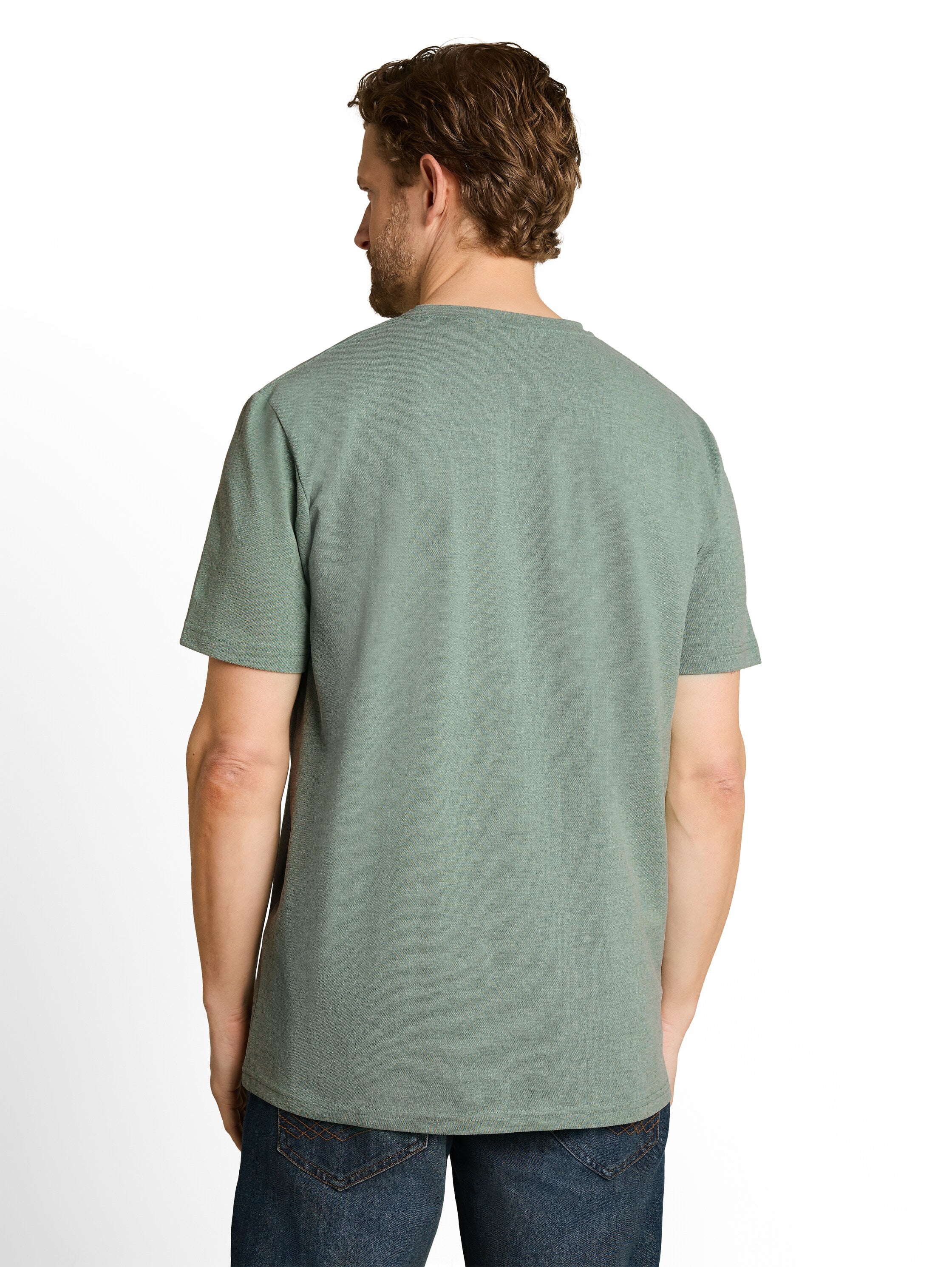 Tom Tailor Herren T-Shirts kurz Garden Green