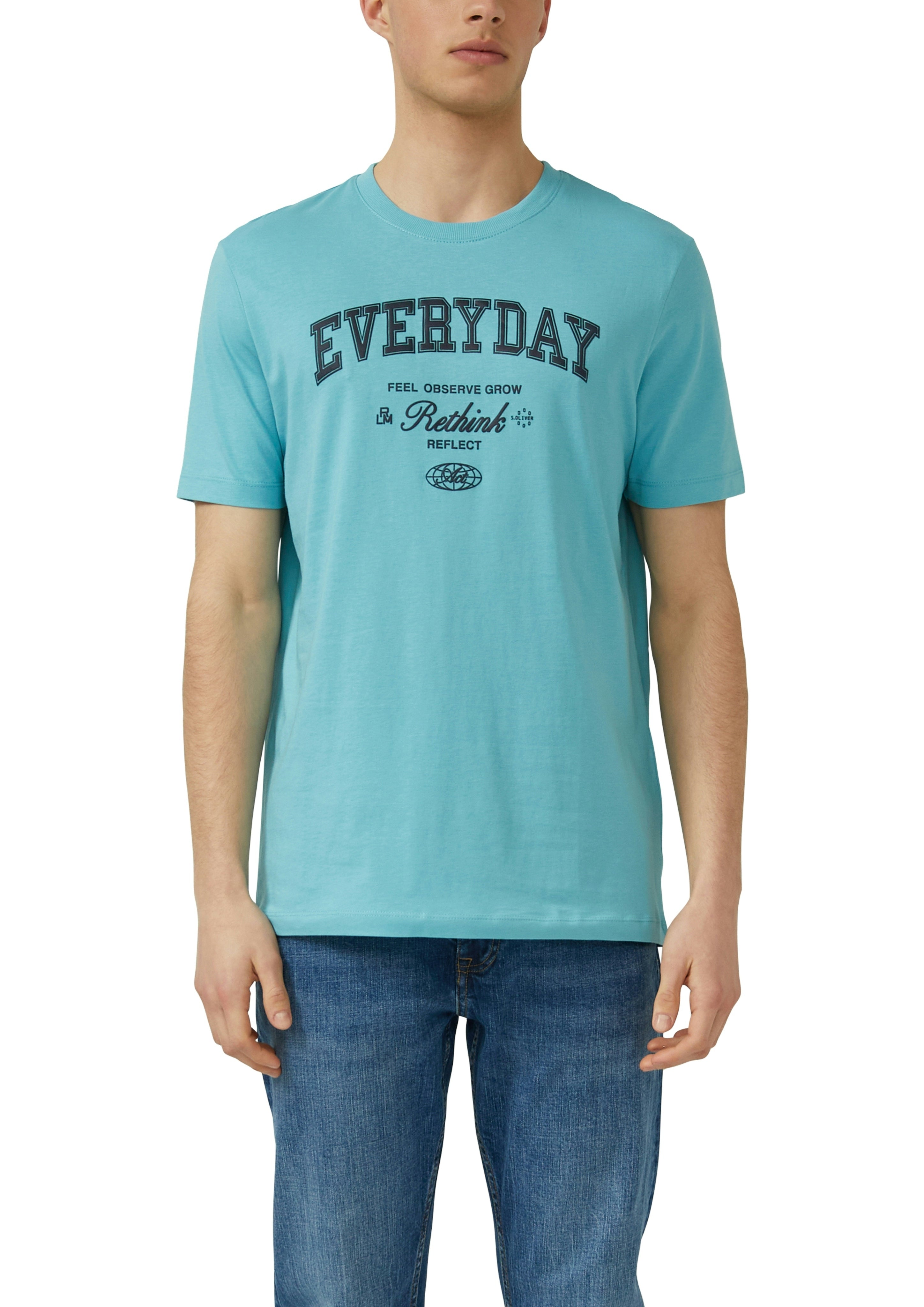 S. Oliver red Herren T-Shirts kurz Blue Green
