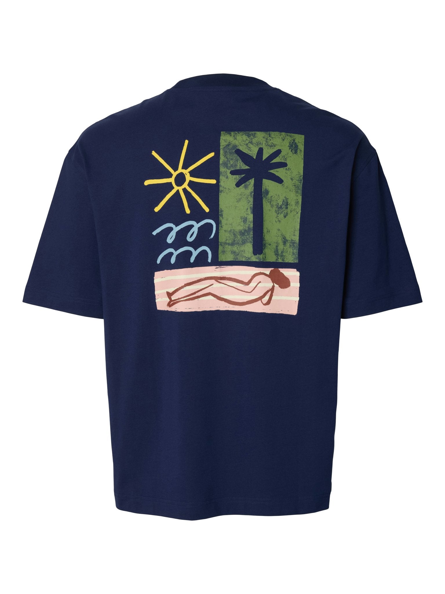 Selected homme Herren T-Shirts kurz Ocean Ca