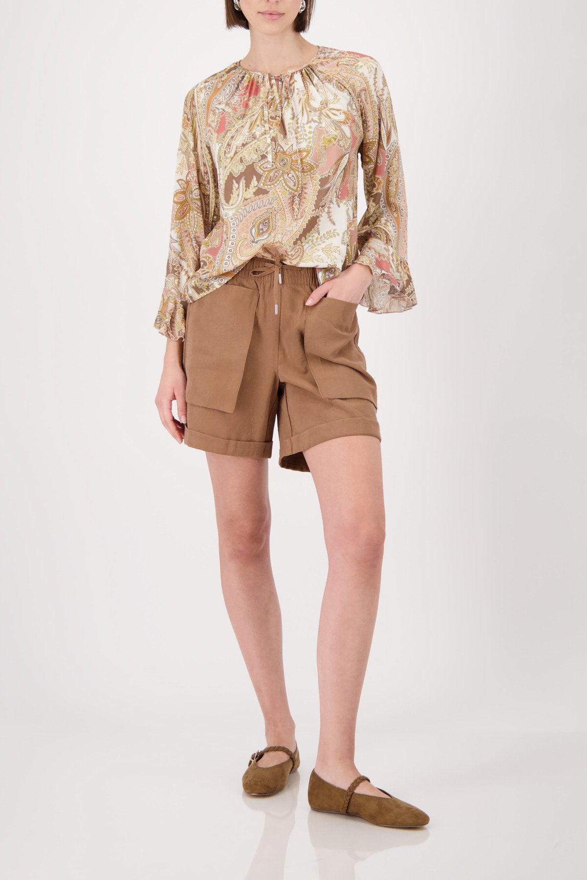 Monari Damen Blusen  Mocca Gemus