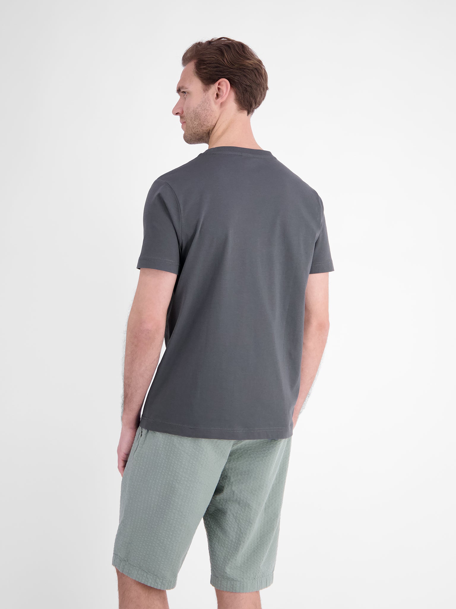 Lerros Herren T-Shirts kurz Lava Grey