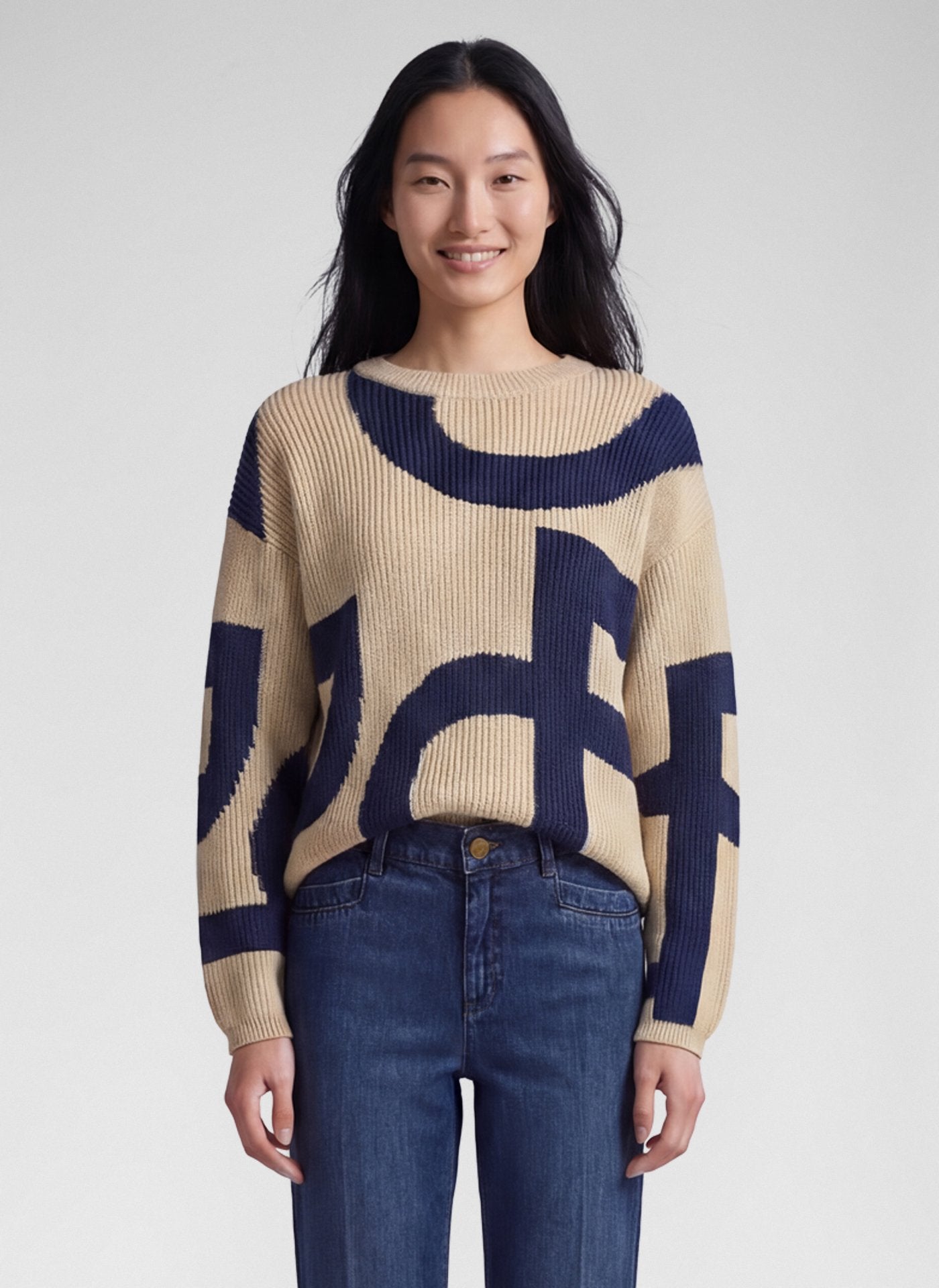 Rabe Damen Pullover Biskuit