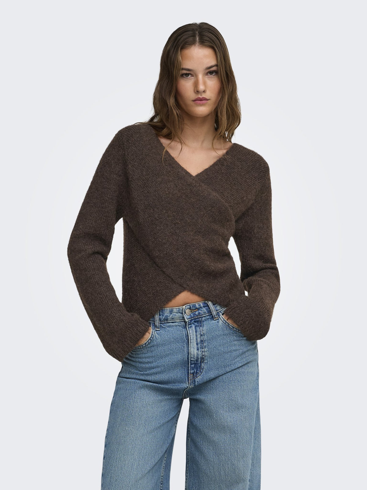 Only Damen Pullover Coffee Bean/Mel
