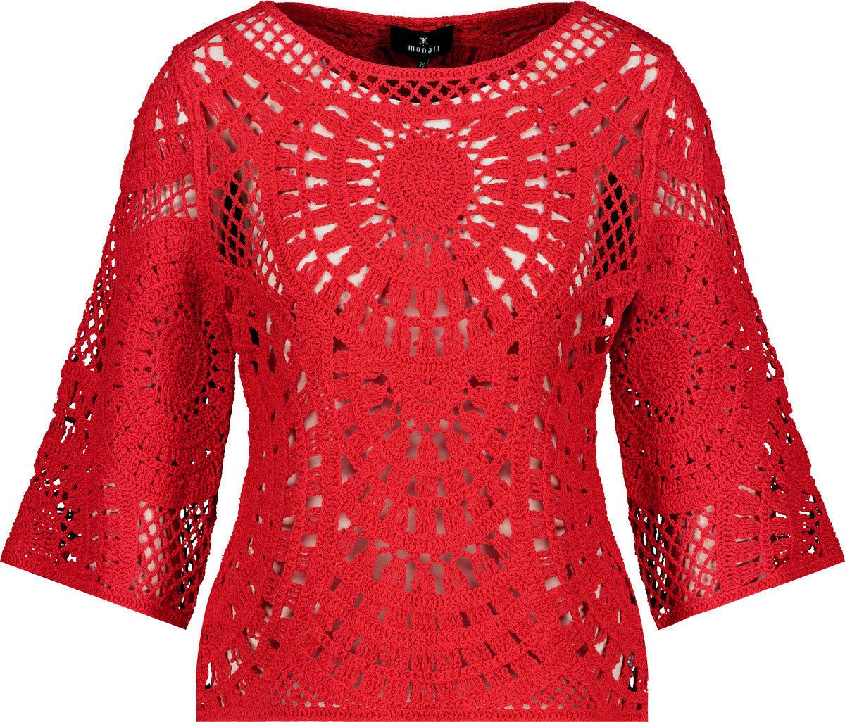 Monari Damen Pullover  Coral Red