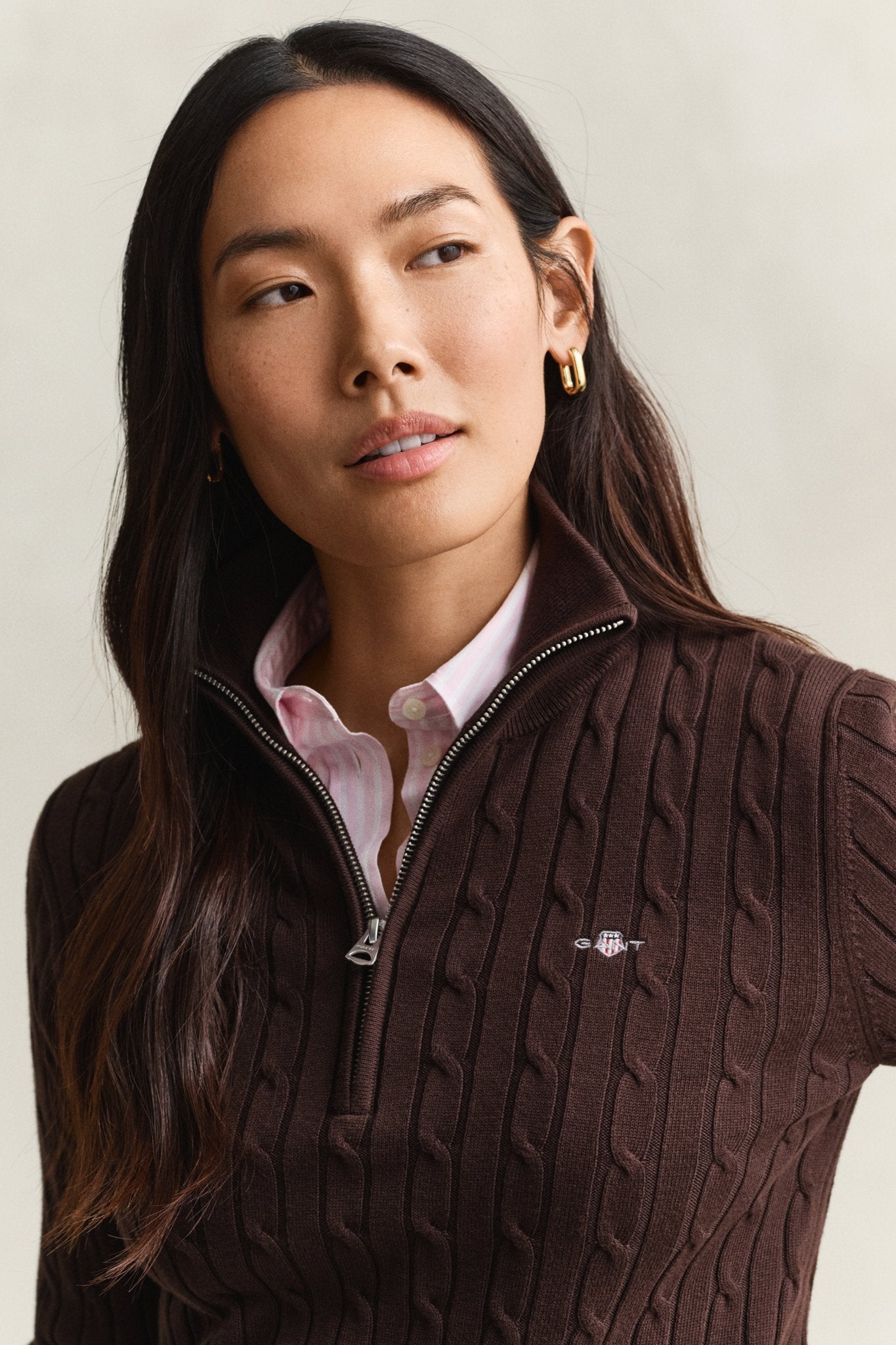 Gant Damen Sweatshirts Deep Brown