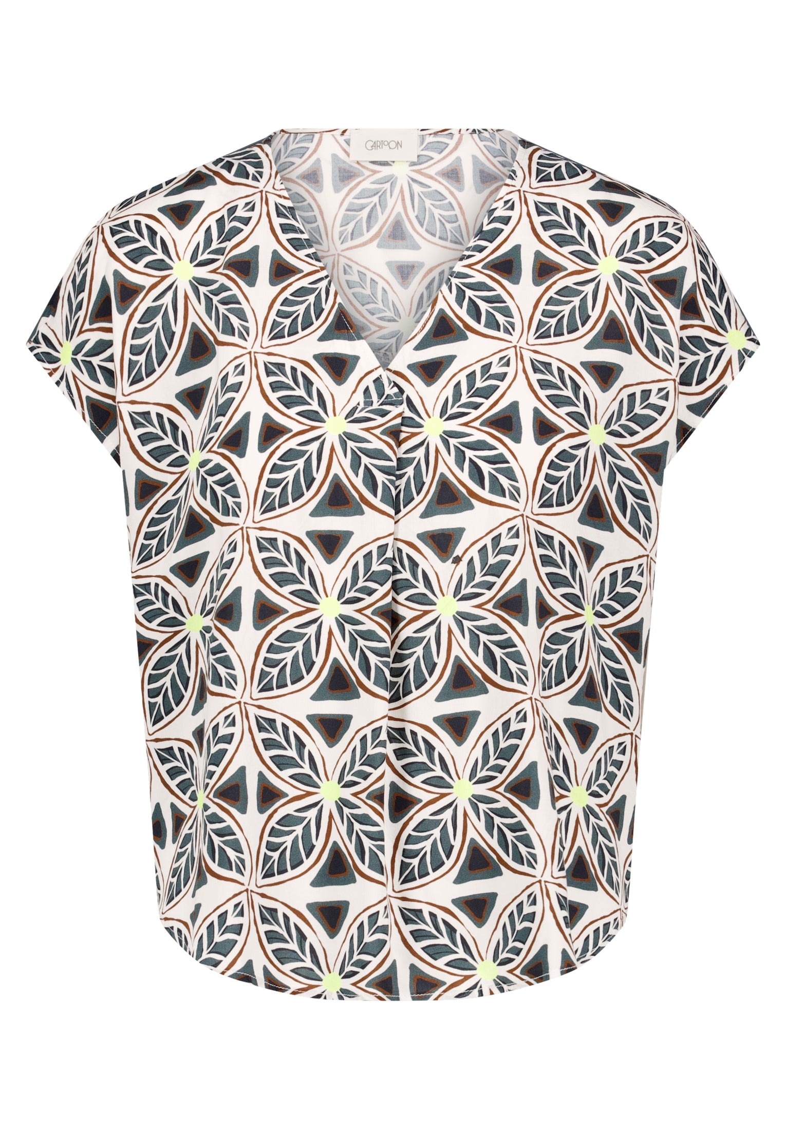 Cartoon Damen Blusen Nature/Grey