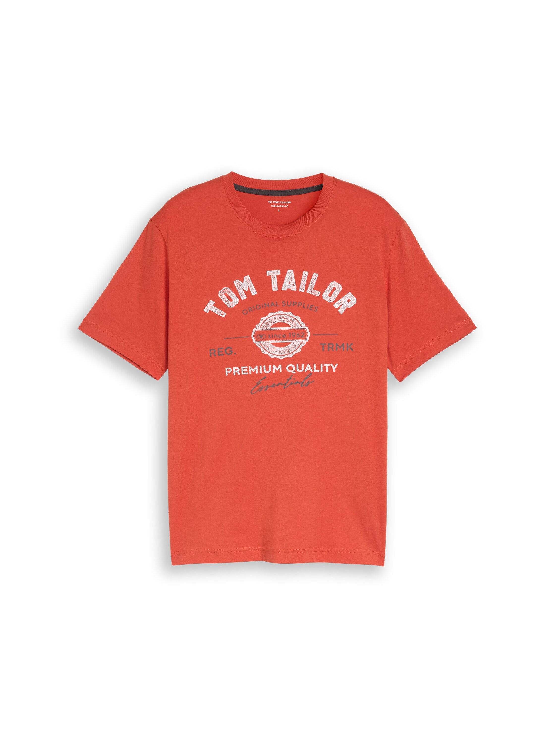 Tom Tailor Herren T-Shirts kurz Chili Orange