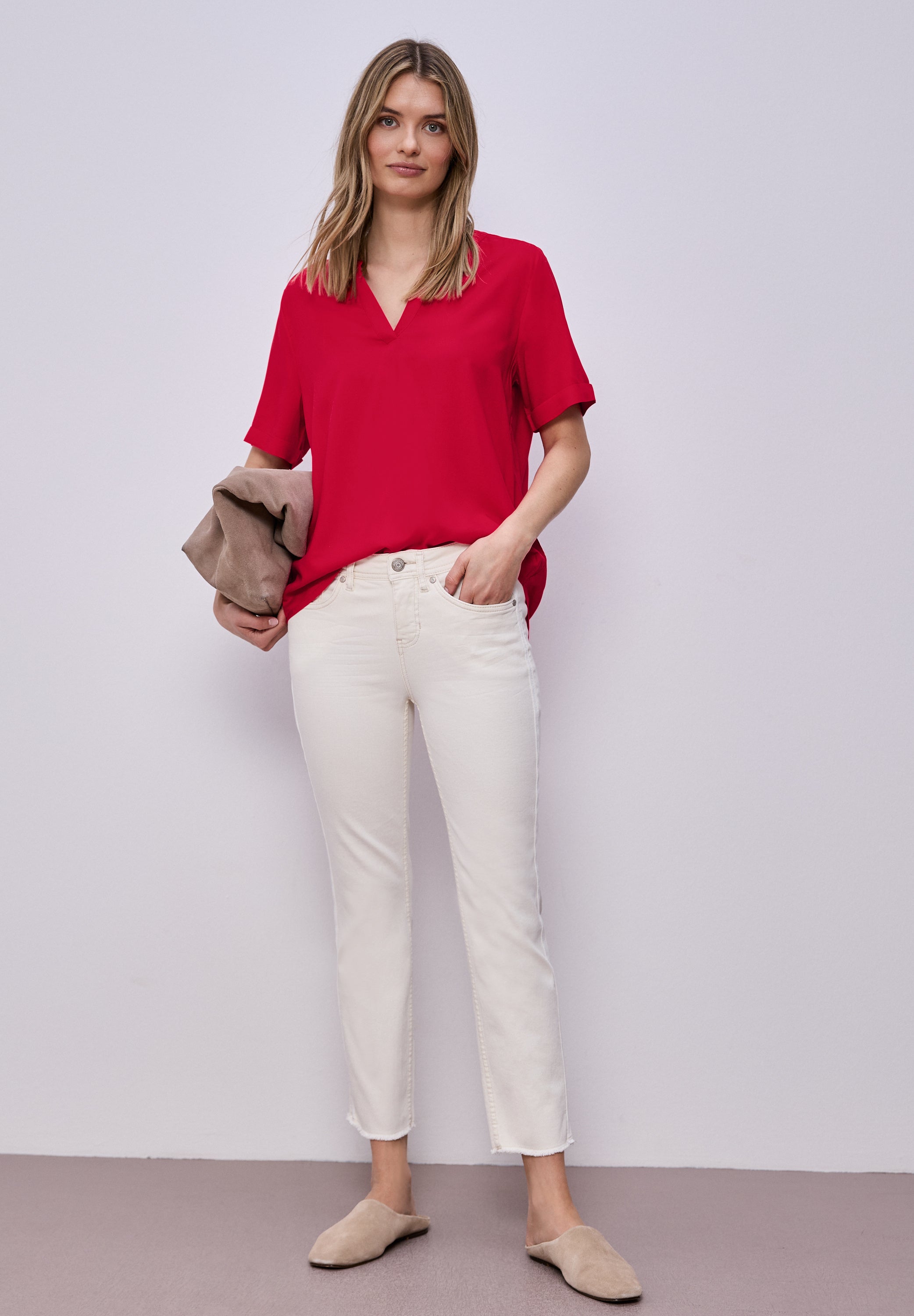 Street One Damen Blusen Salsa Red