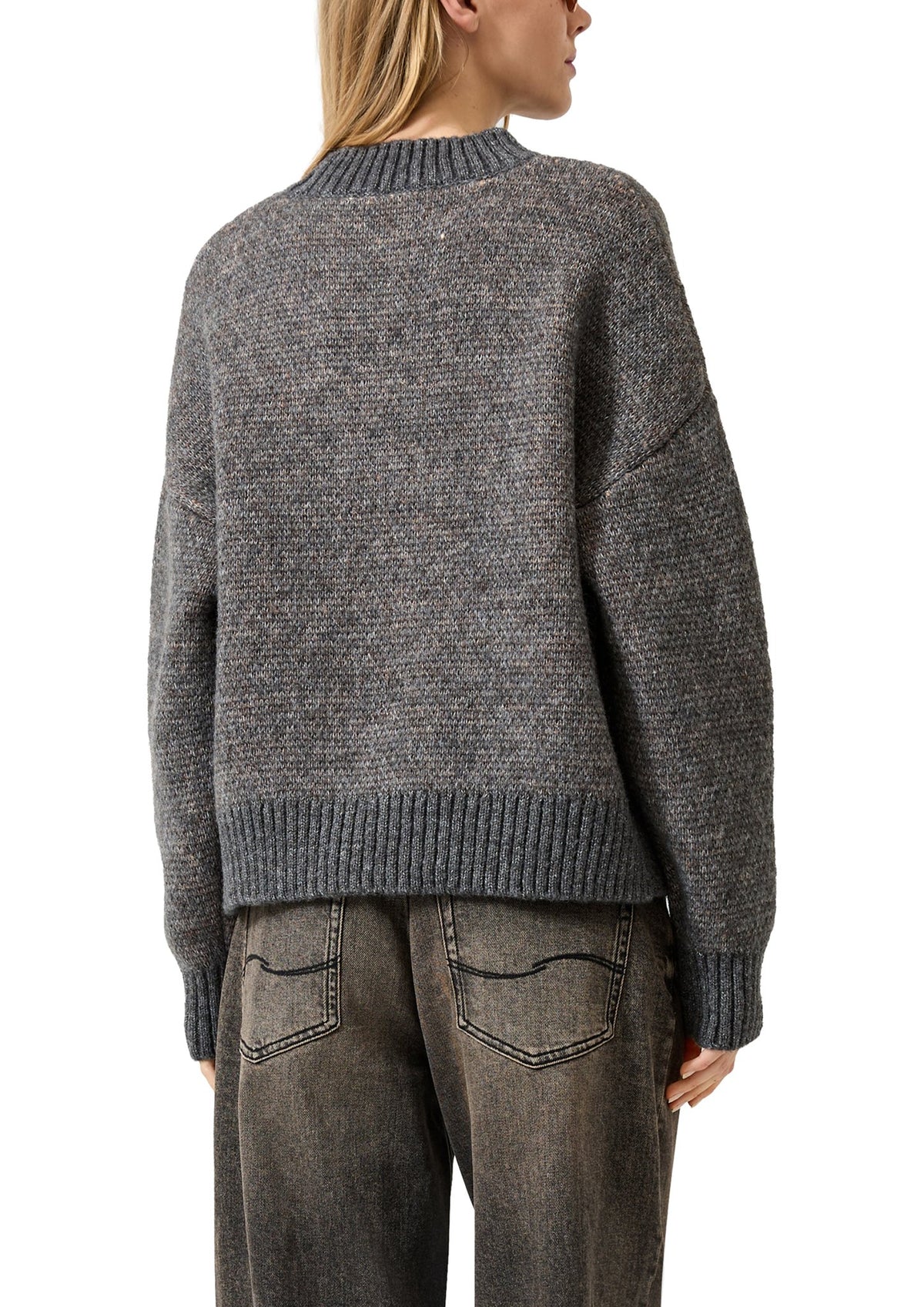 QS by S.Oliver Damen Pullover X Grey/Black