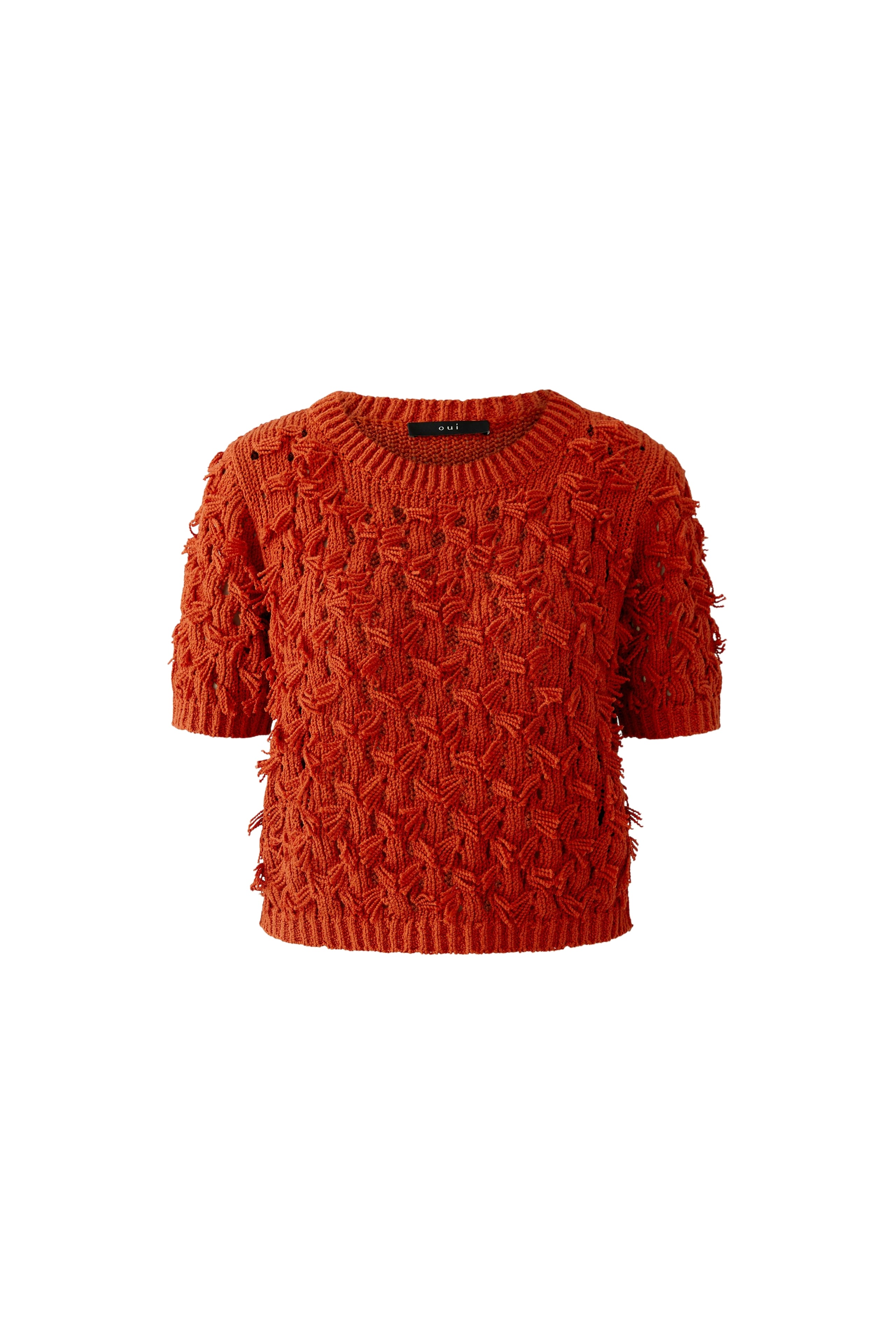 Oui Damen Pullover  Burnt Tang