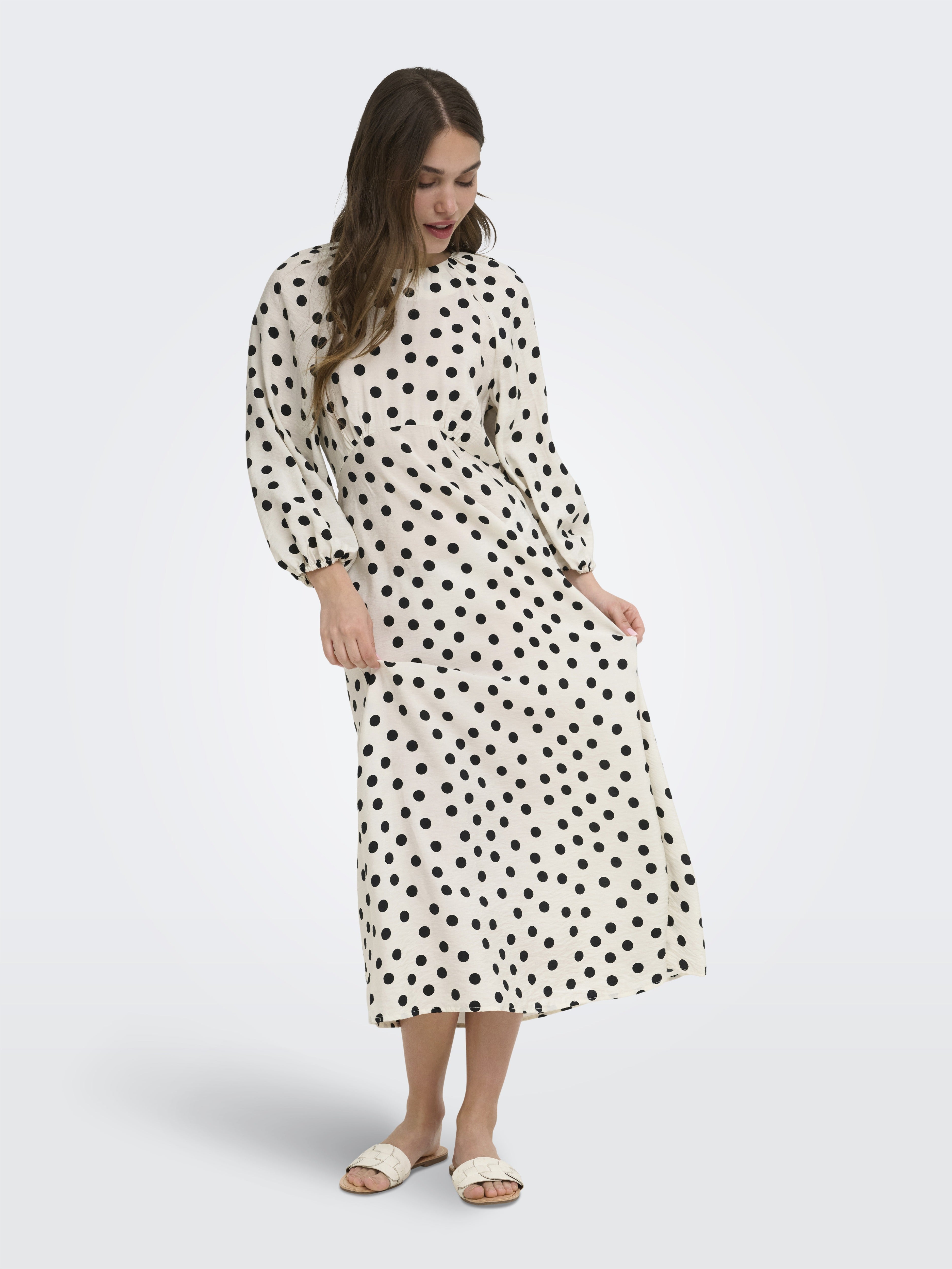 Only Damen Kleider Cloud Dancer/Bl