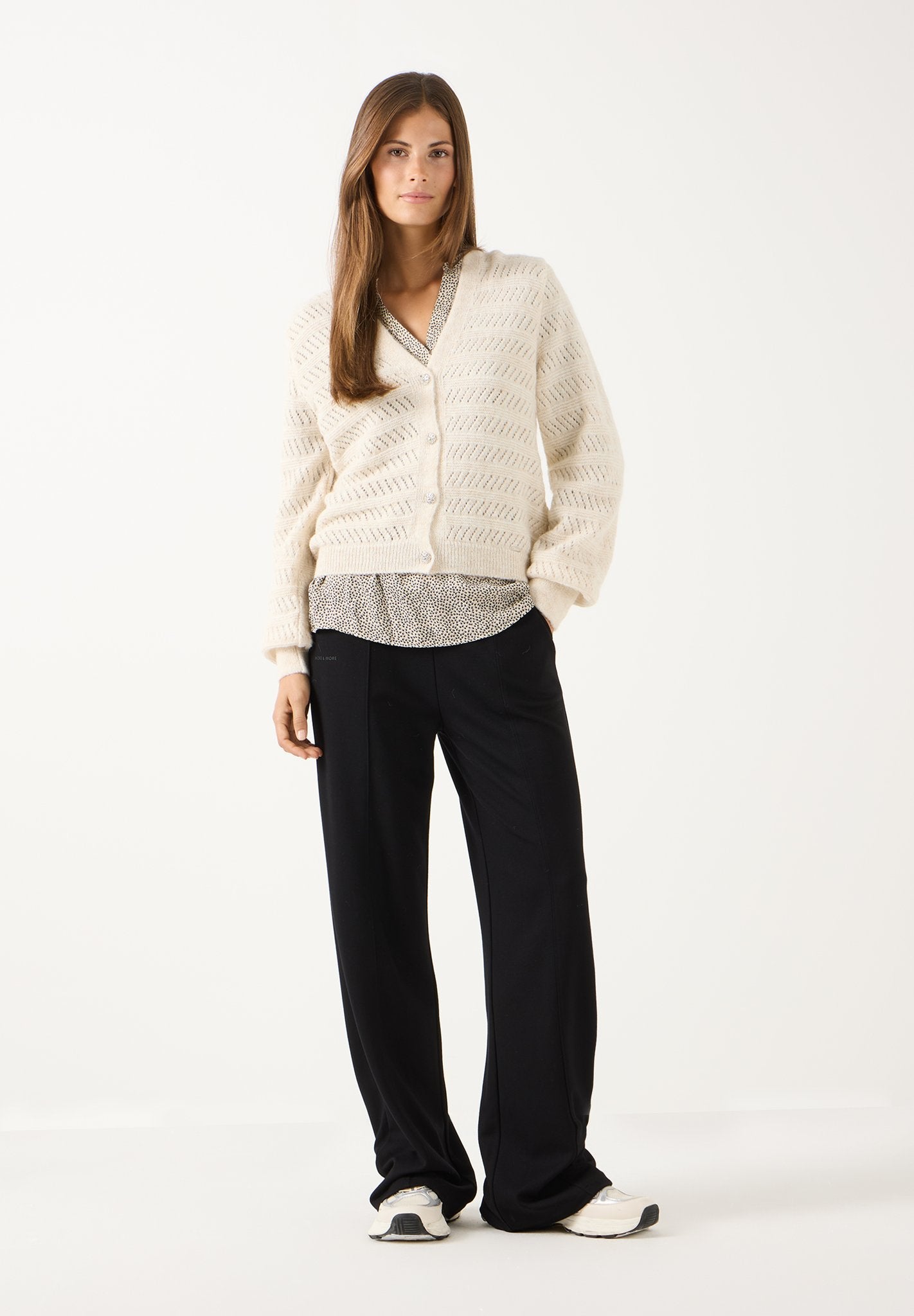 More & More Damen Strickjacken  Powder Cre