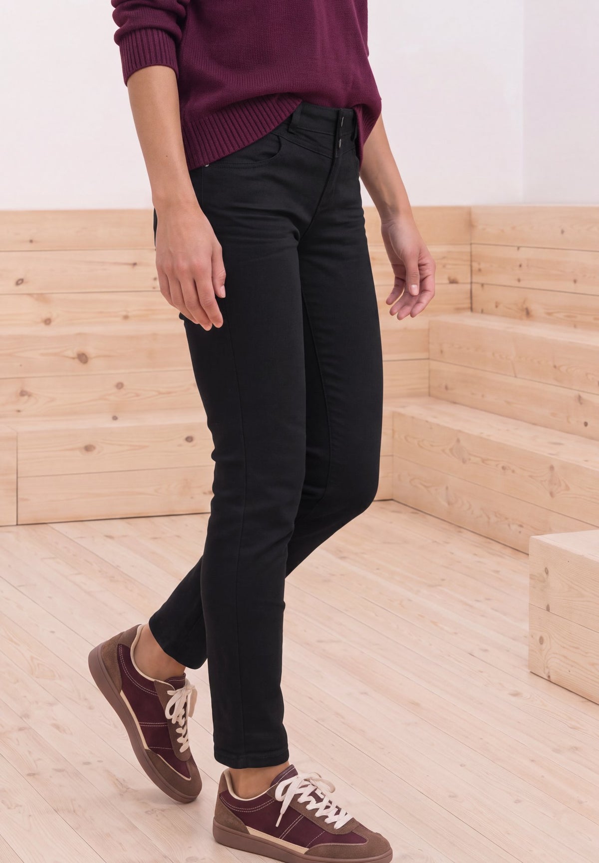 Street One Damen Hosen  Black Cle
