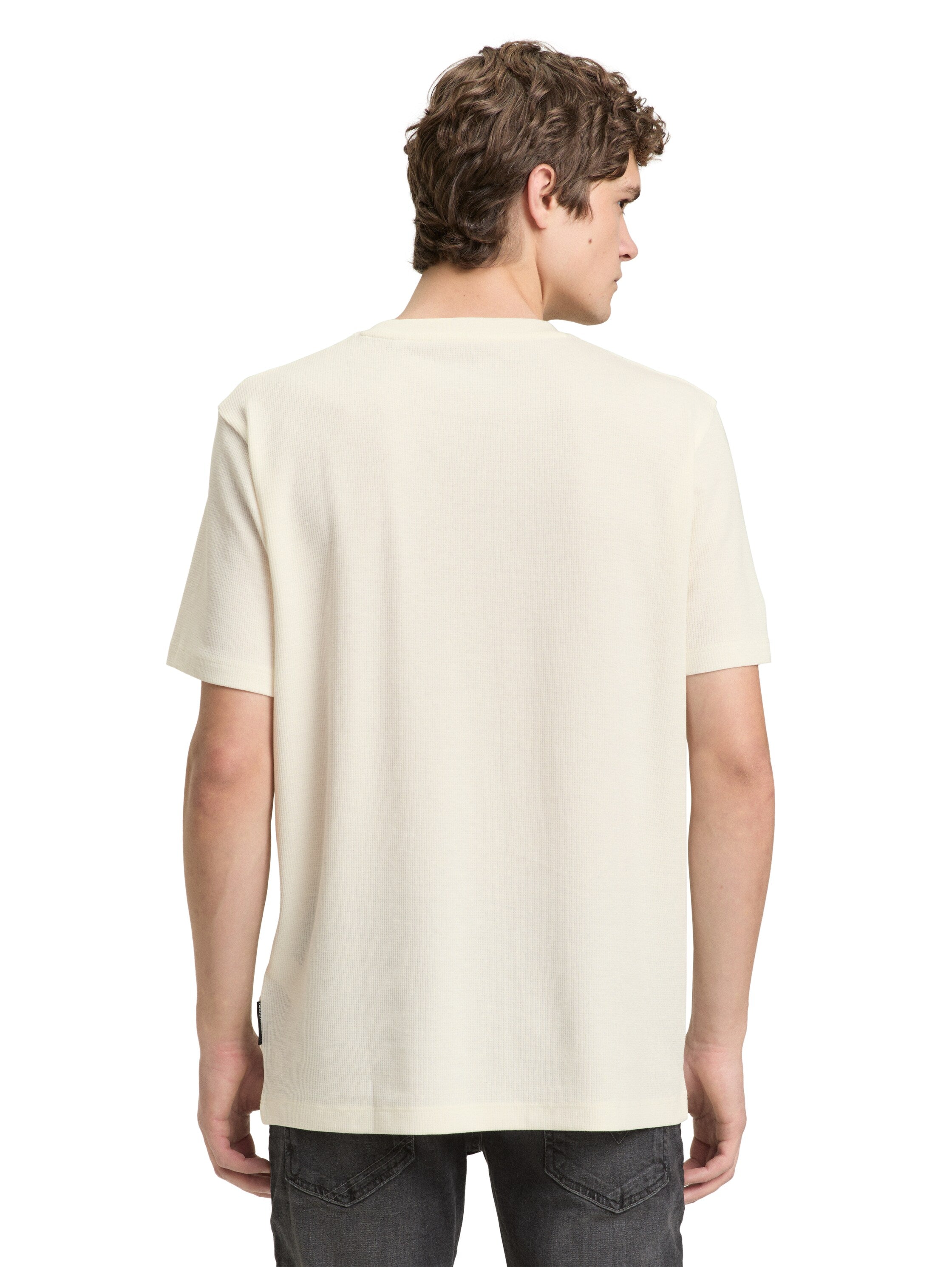 Tom Tailor denim Herren T-Shirts kurz Wool White