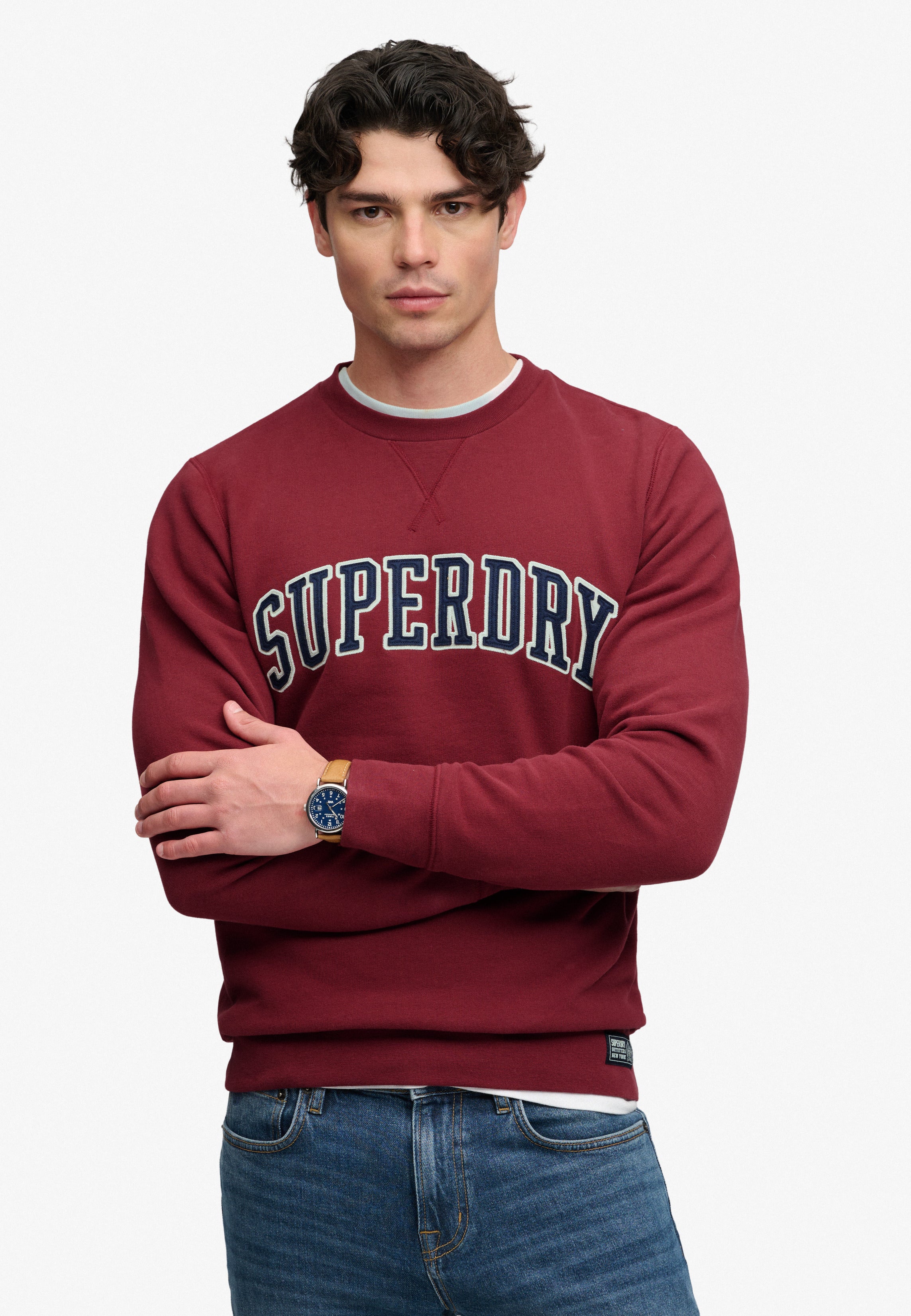 Superdry Men Herren Sweatshirts Msc Deep Ruby