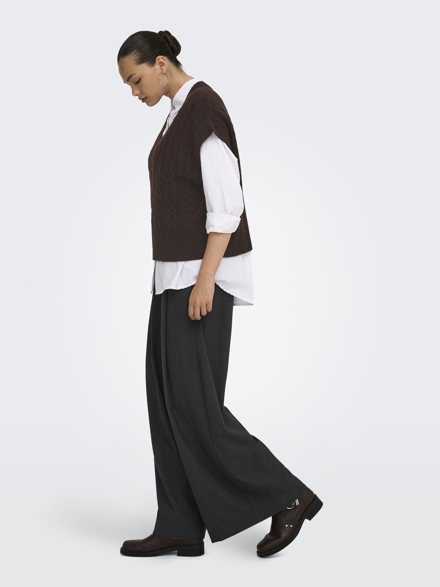 only Damen Pullover Coffee Bean/Mel