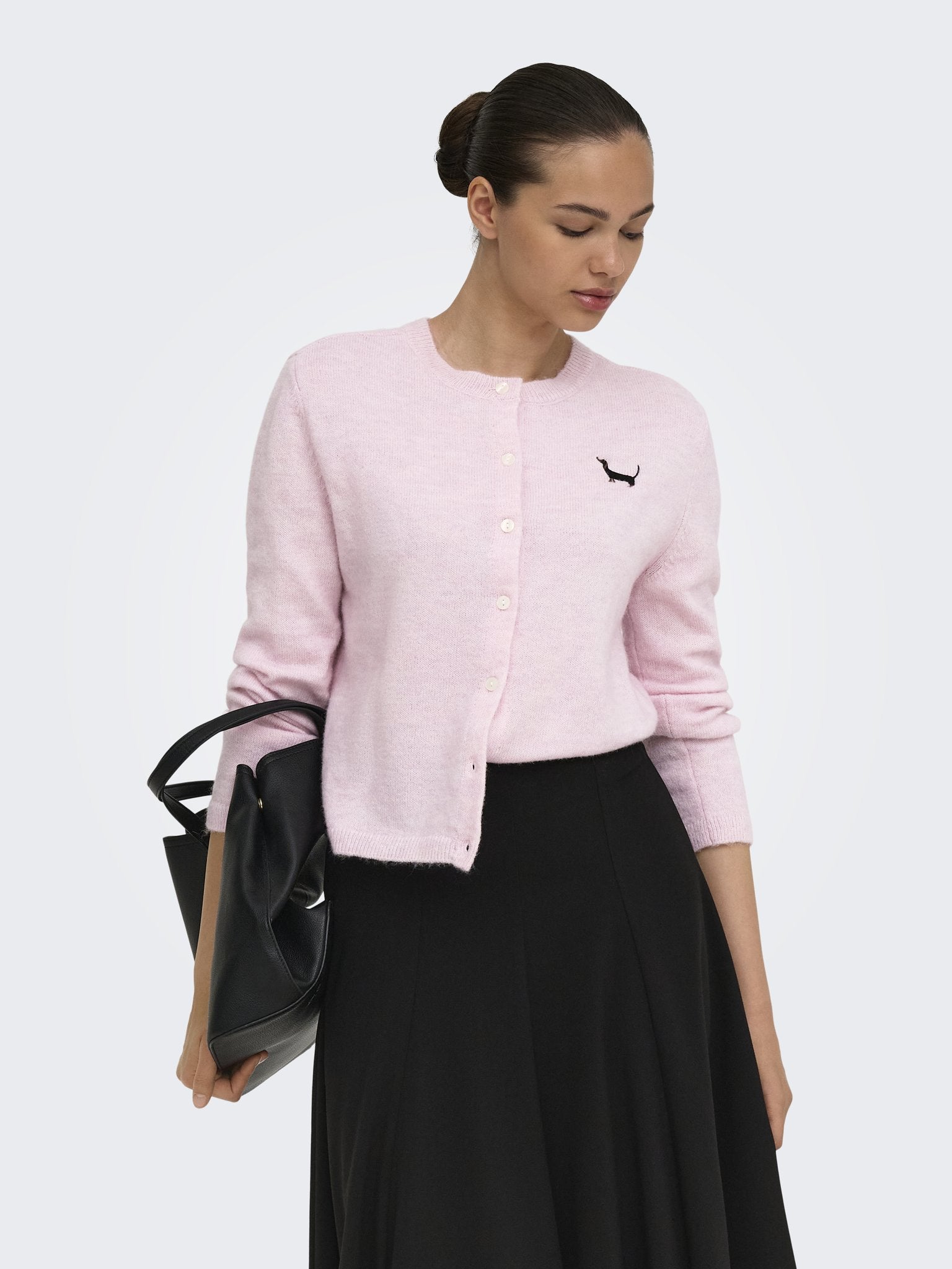 Only Damen Strickjacken Pale Lilac/Blac