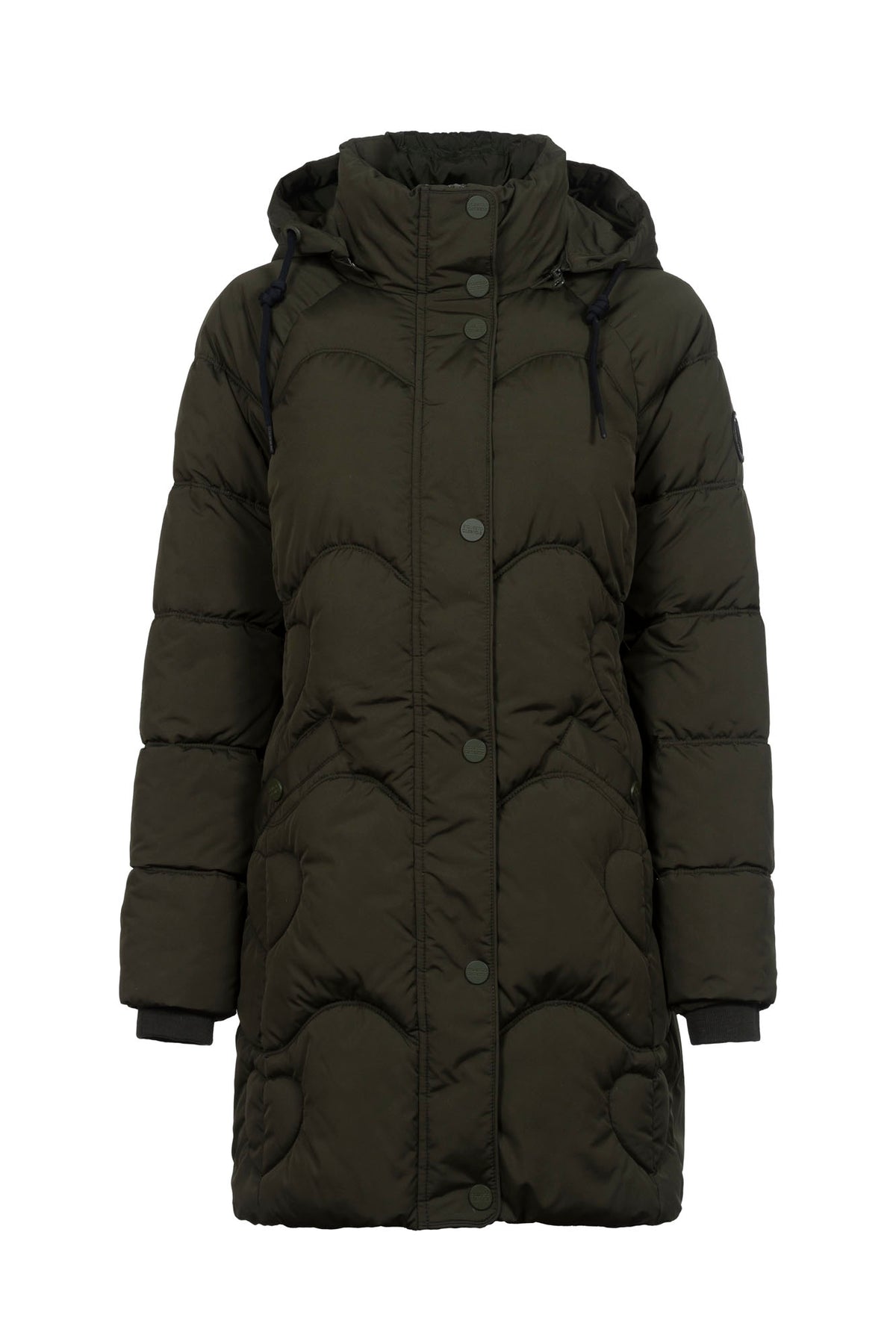 Soquesto Damen Mantel Dunkelkhaki