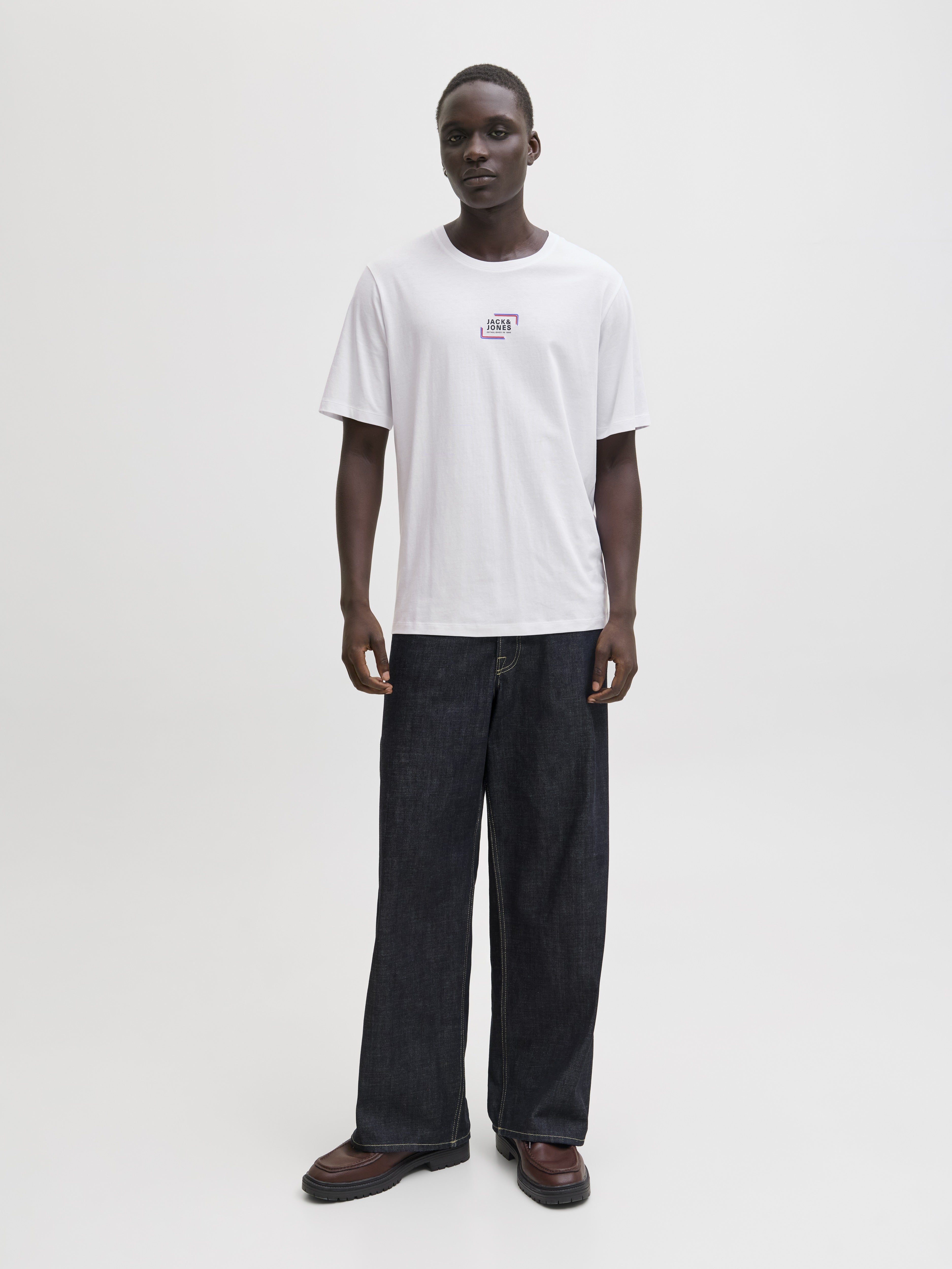 Jack & Jones Herren T-Shirts kurz White